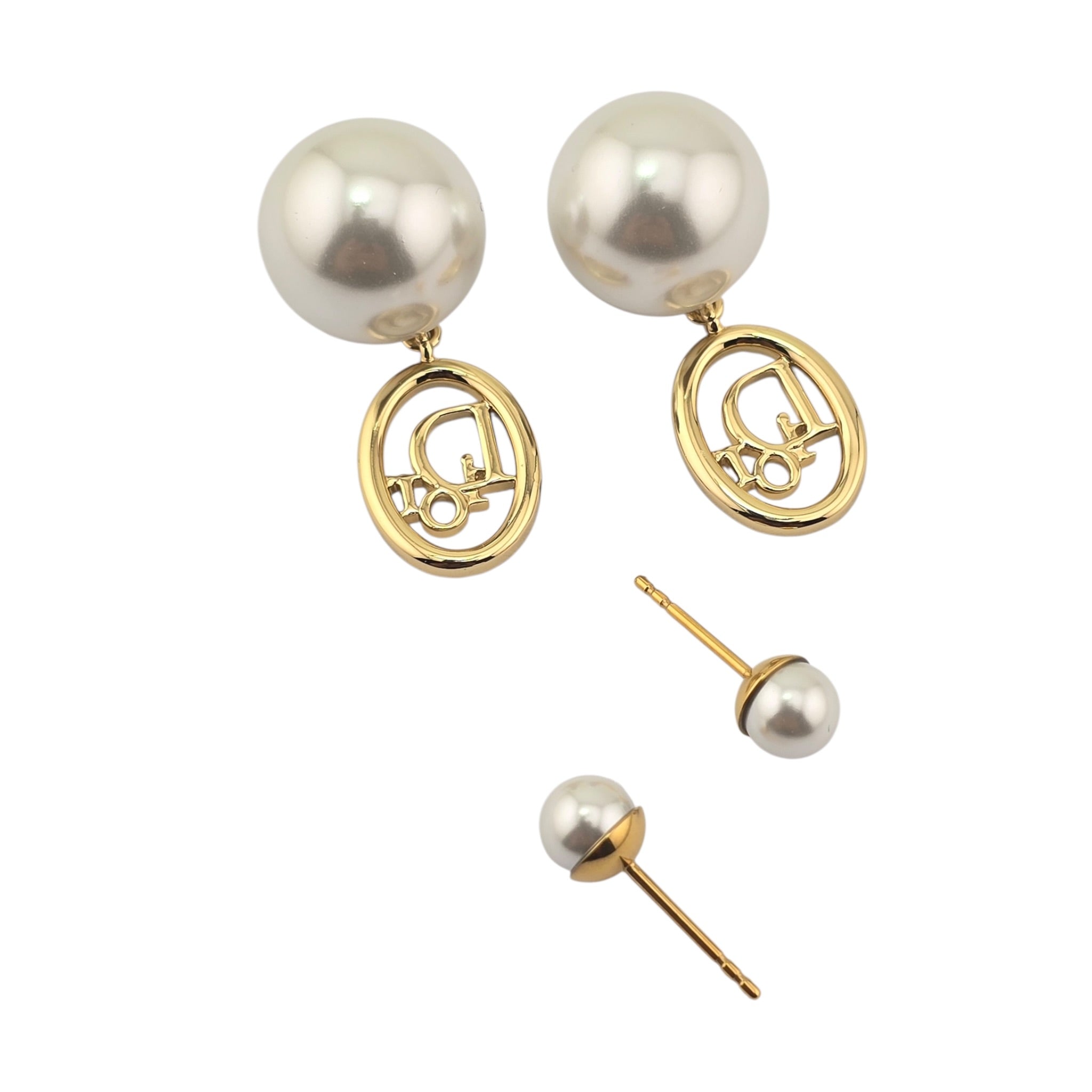 Christian Dior Tribales Gold Crystal Earrings DIOR