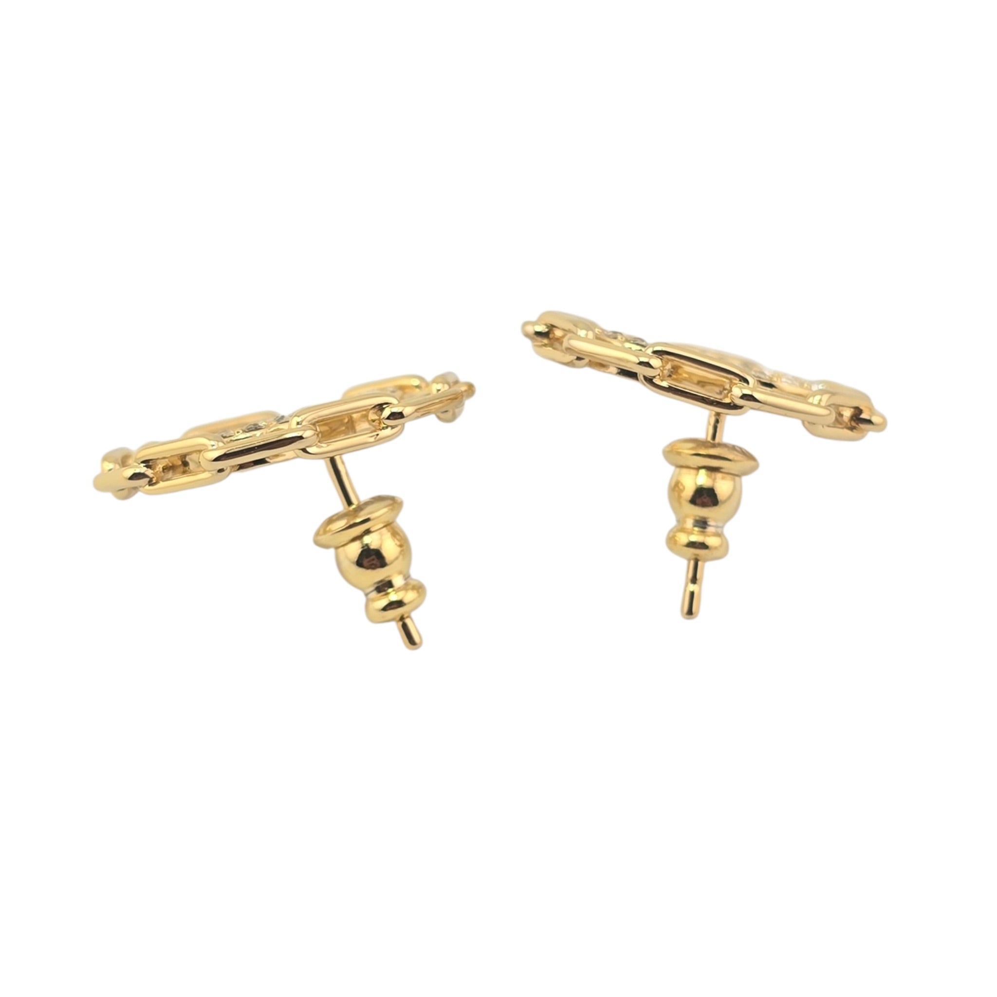 Christian Dior CD Circle Chain Stud Earrings DIOR