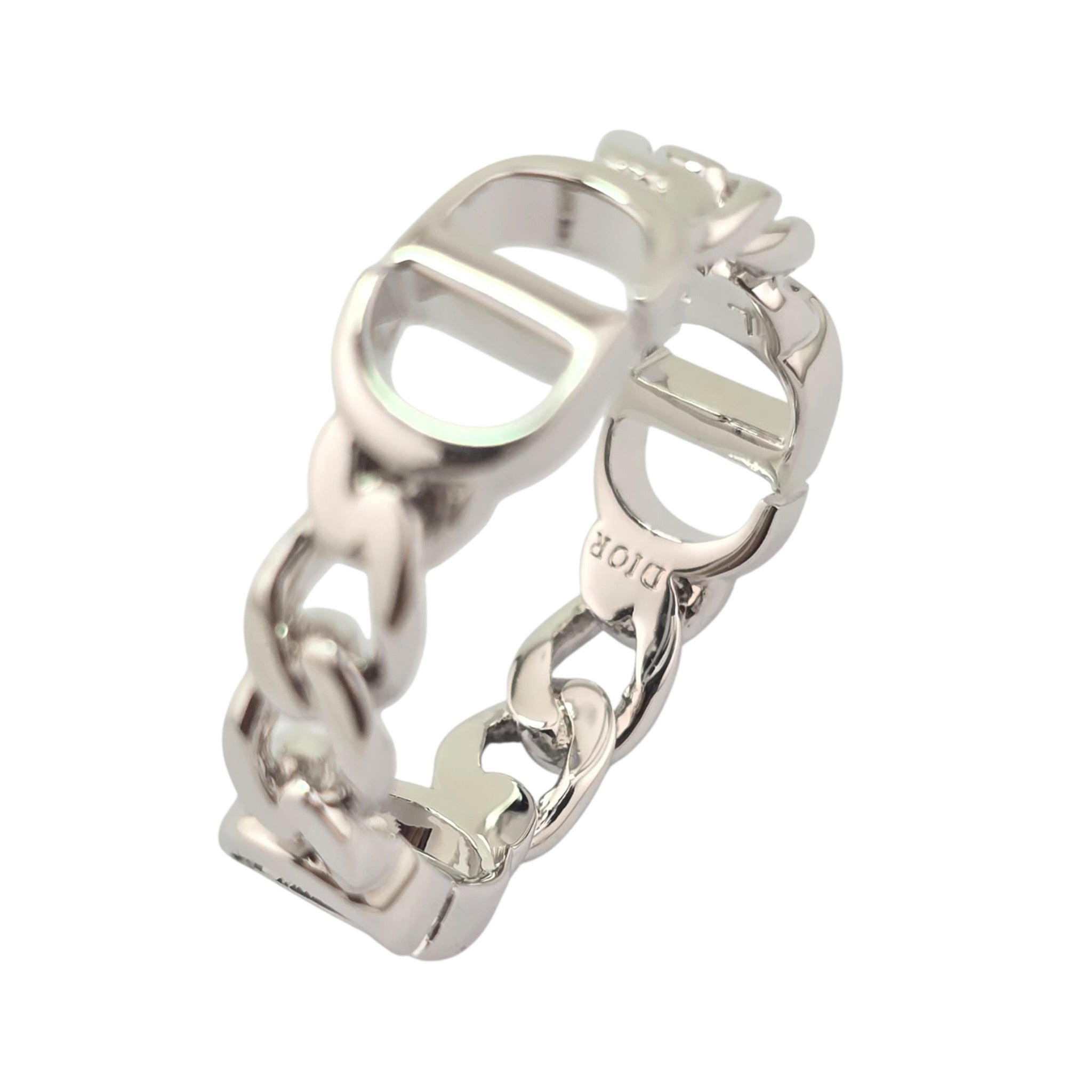 Christian Dior CD Silver Crystal Ring DIOR