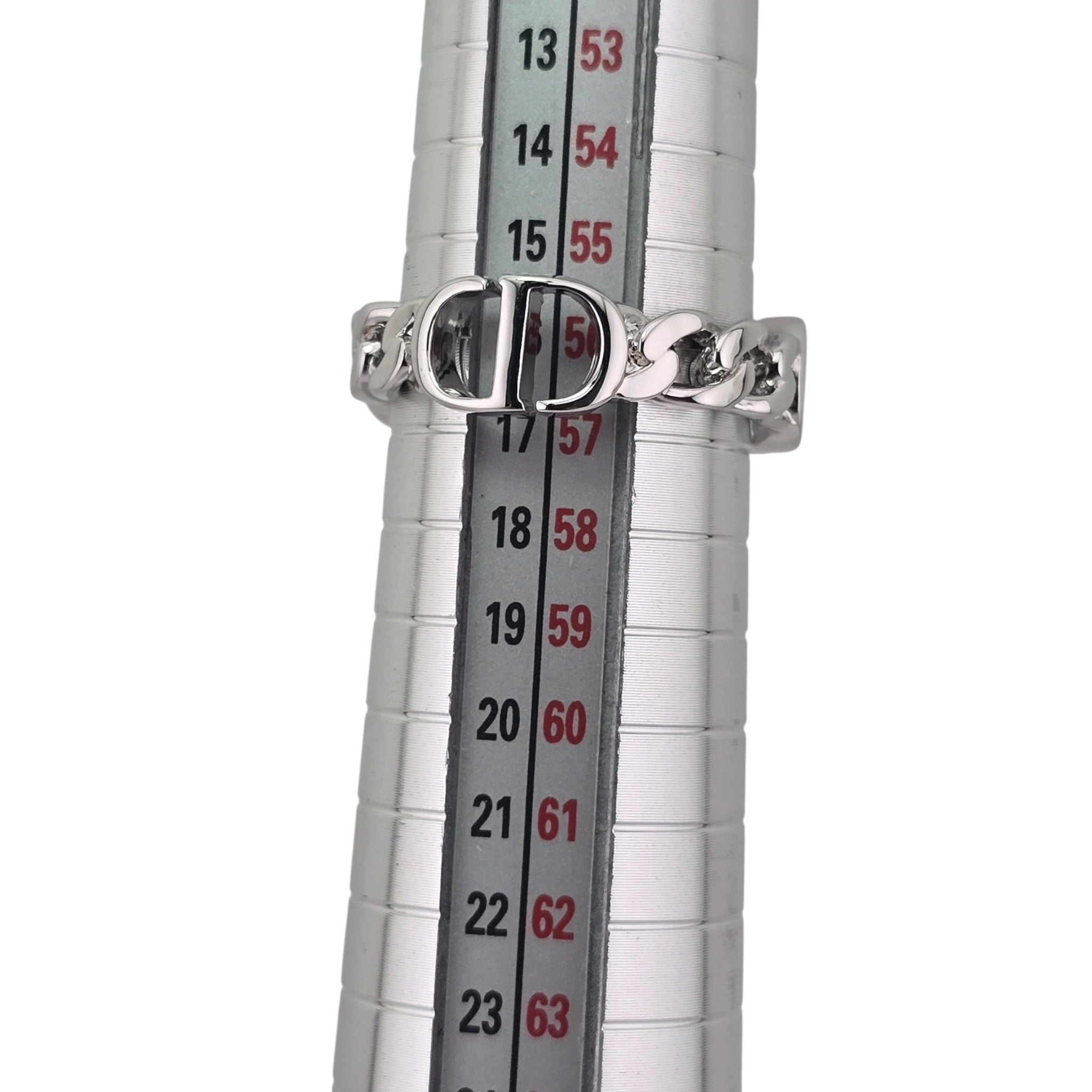 Christian Dior CD Silver Crystal Ring DIOR