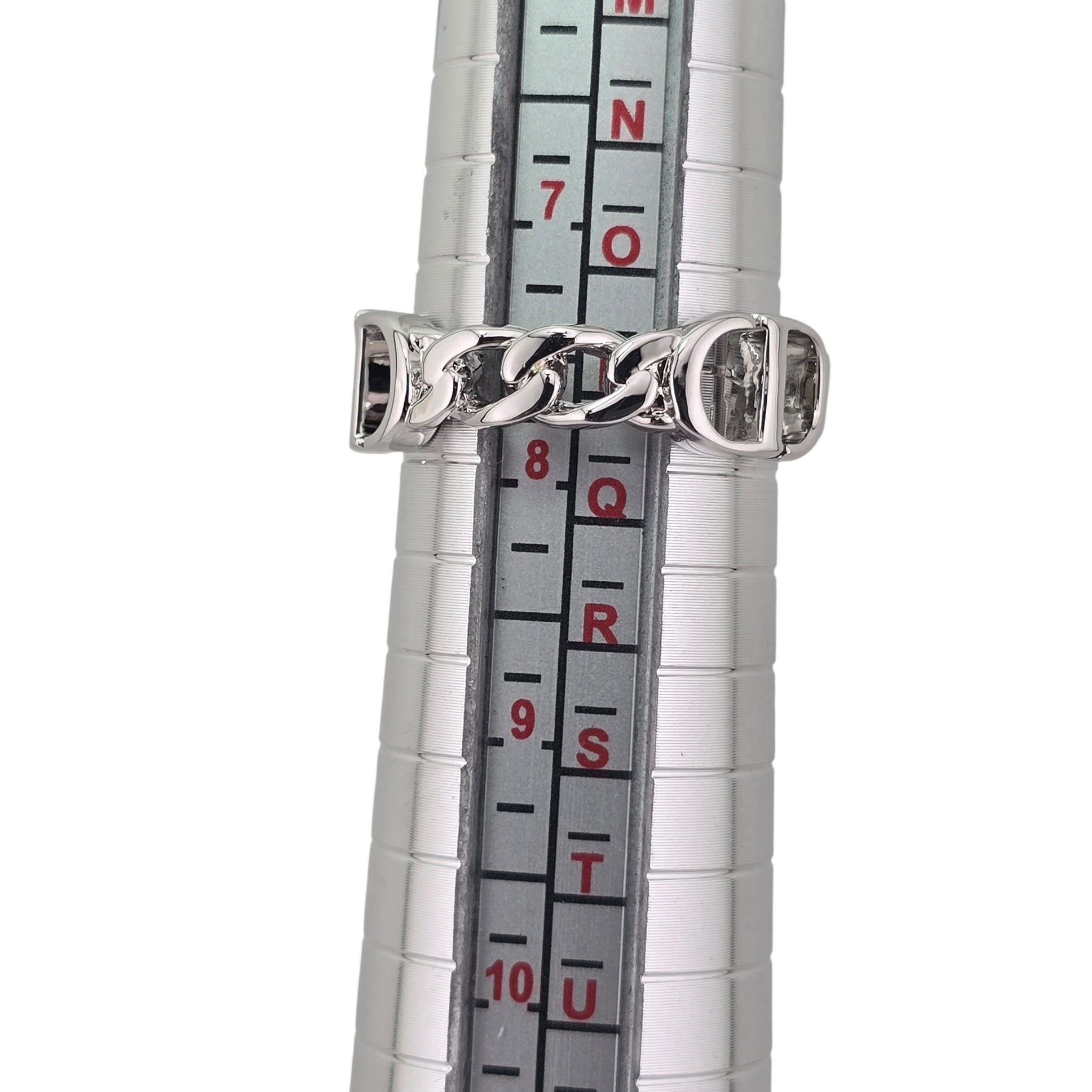 Christian Dior CD Silver Crystal Ring DIOR