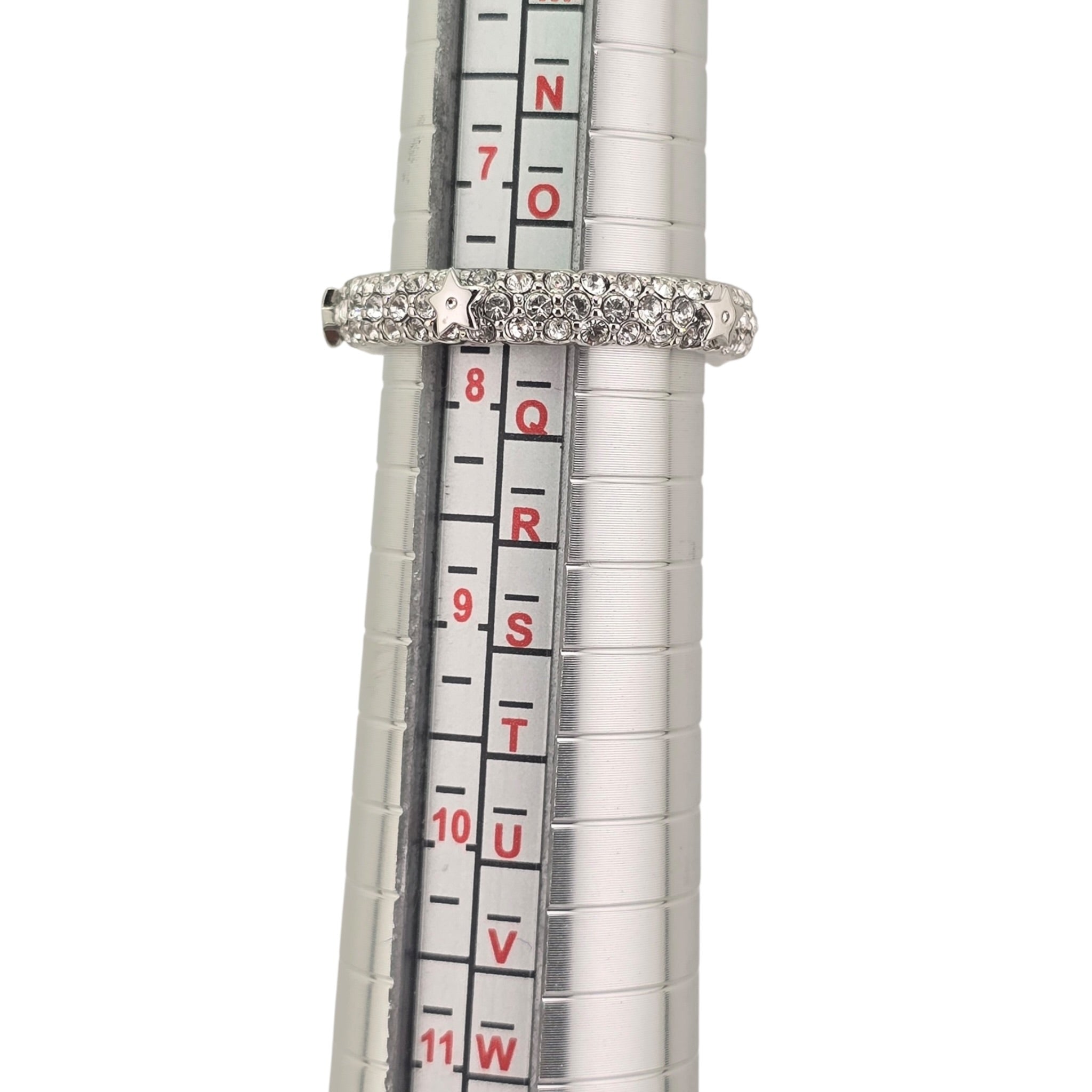 Christian Dior CD Silver Crystal Ring DIOR