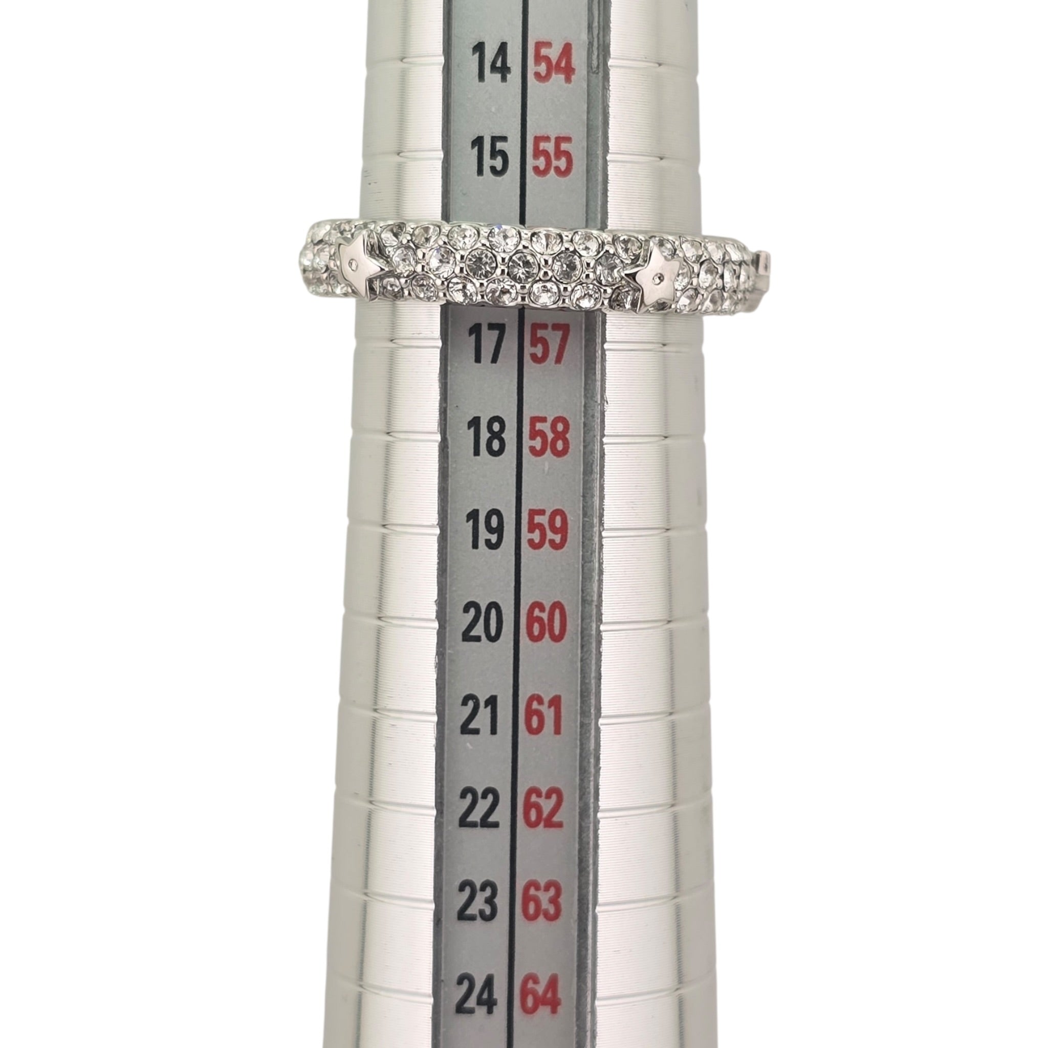 Christian Dior CD Silver Crystal Ring DIOR