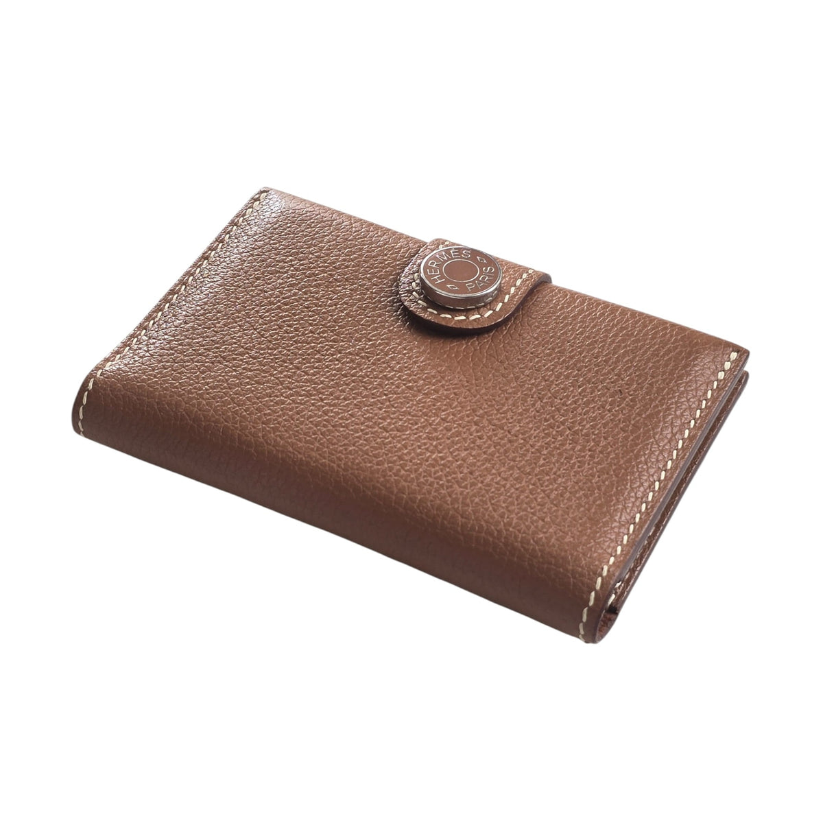 Hermès R.M.S Card Holder Gold Evercolor HERMES