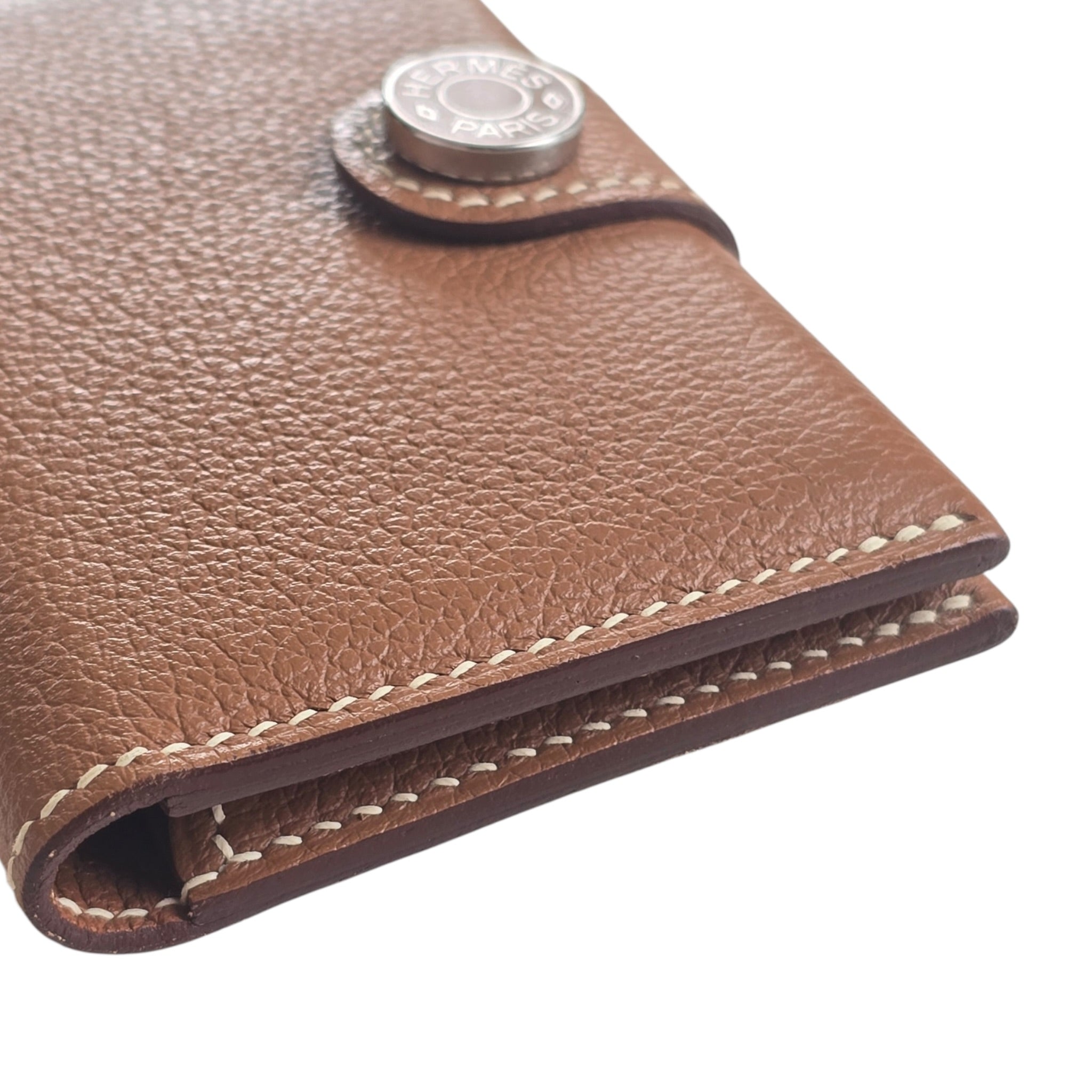 Hermès R.M.S Card Holder Gold Evercolor HERMES