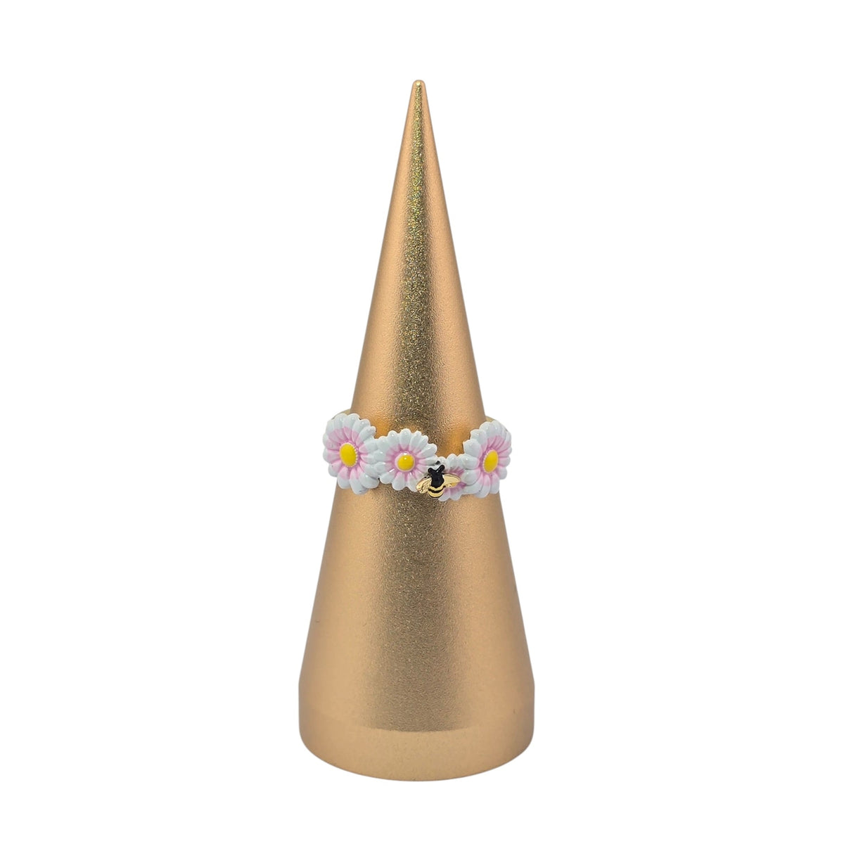 Christian Dior Daisy Ring Gold Metal Lacquer DIOR