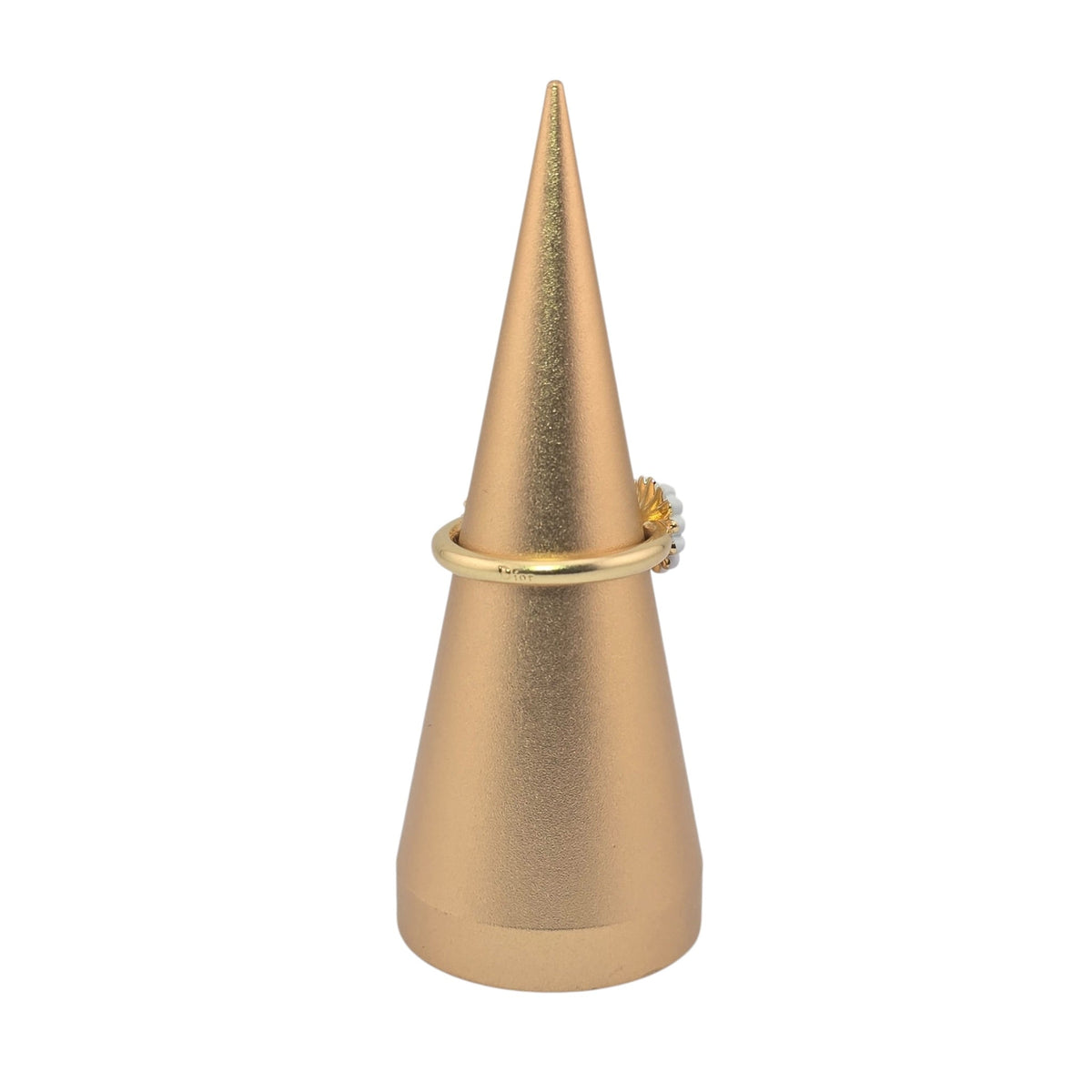 Christian Dior Daisy Ring Gold Metal Lacquer DIOR