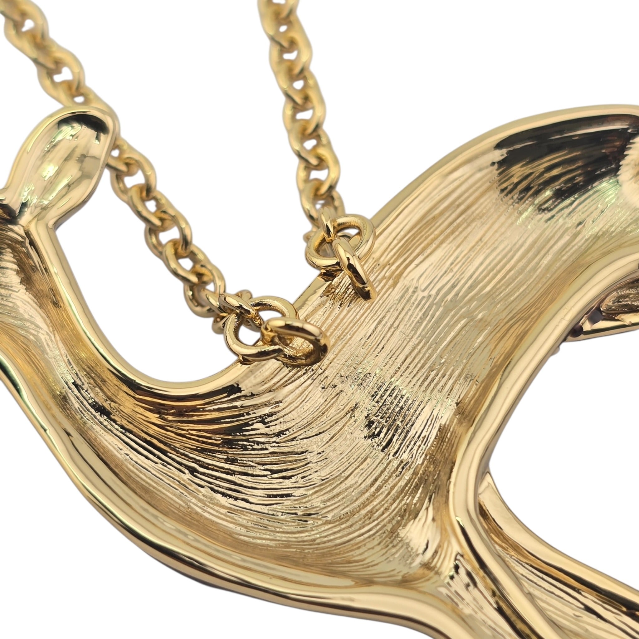 Chanel CC Deer Gold Maroon Necklace 2026 CHANEL