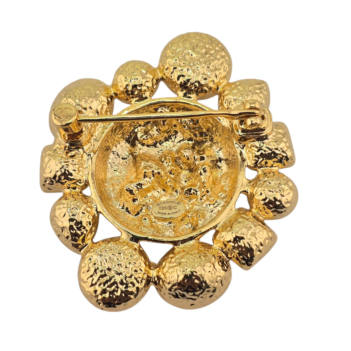 Chanel CC Multi Stone Stud Gold Brooch 2026 CHANEL