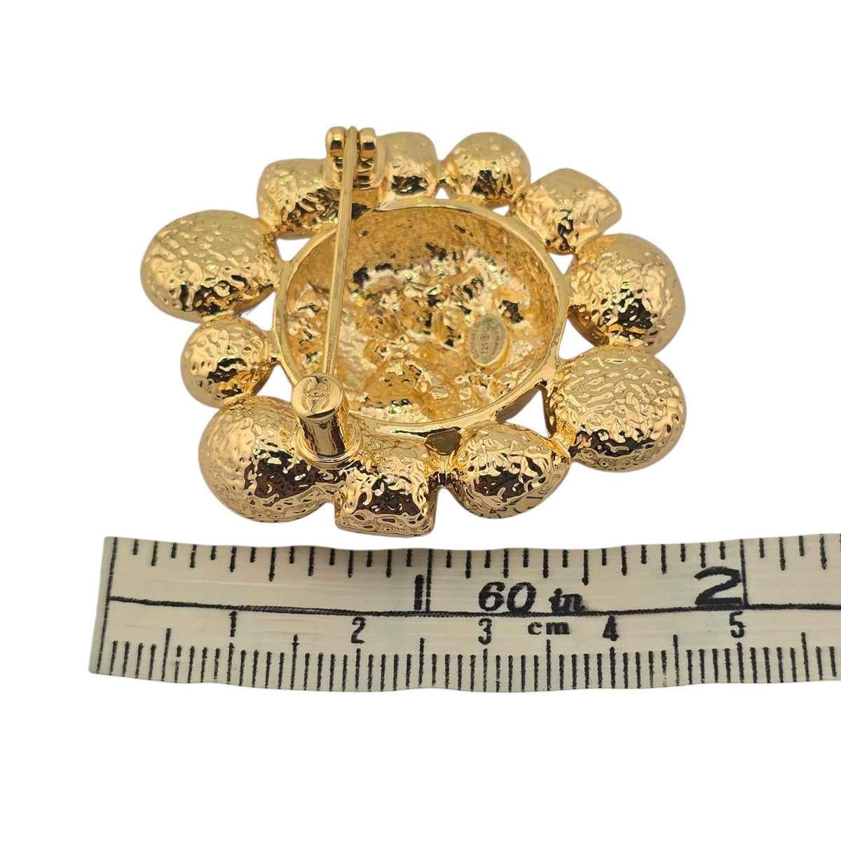 Chanel CC Multi Stone Stud Gold Brooch 2026 CHANEL