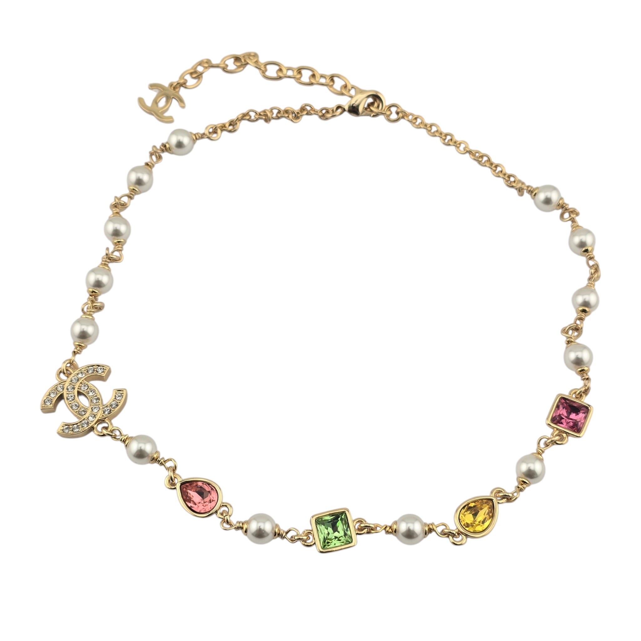 Chanel CC Gold Multicoloured Necklace 2026 CHANEL