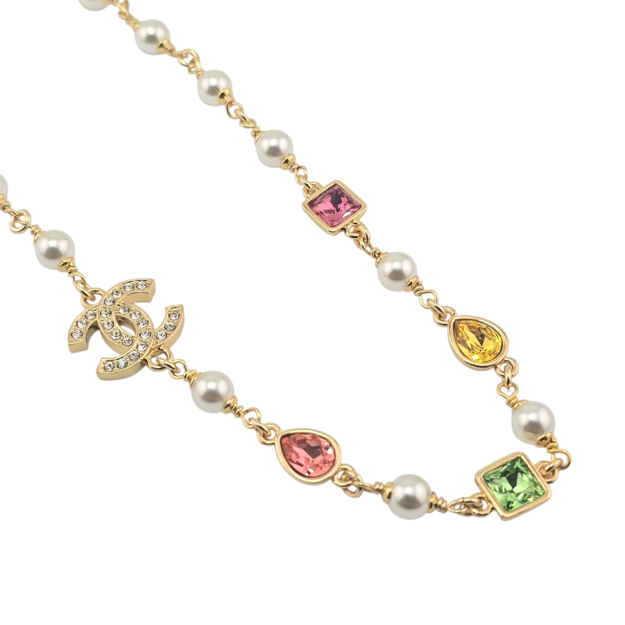 Chanel CC Gold Multicoloured Necklace 2026 CHANEL