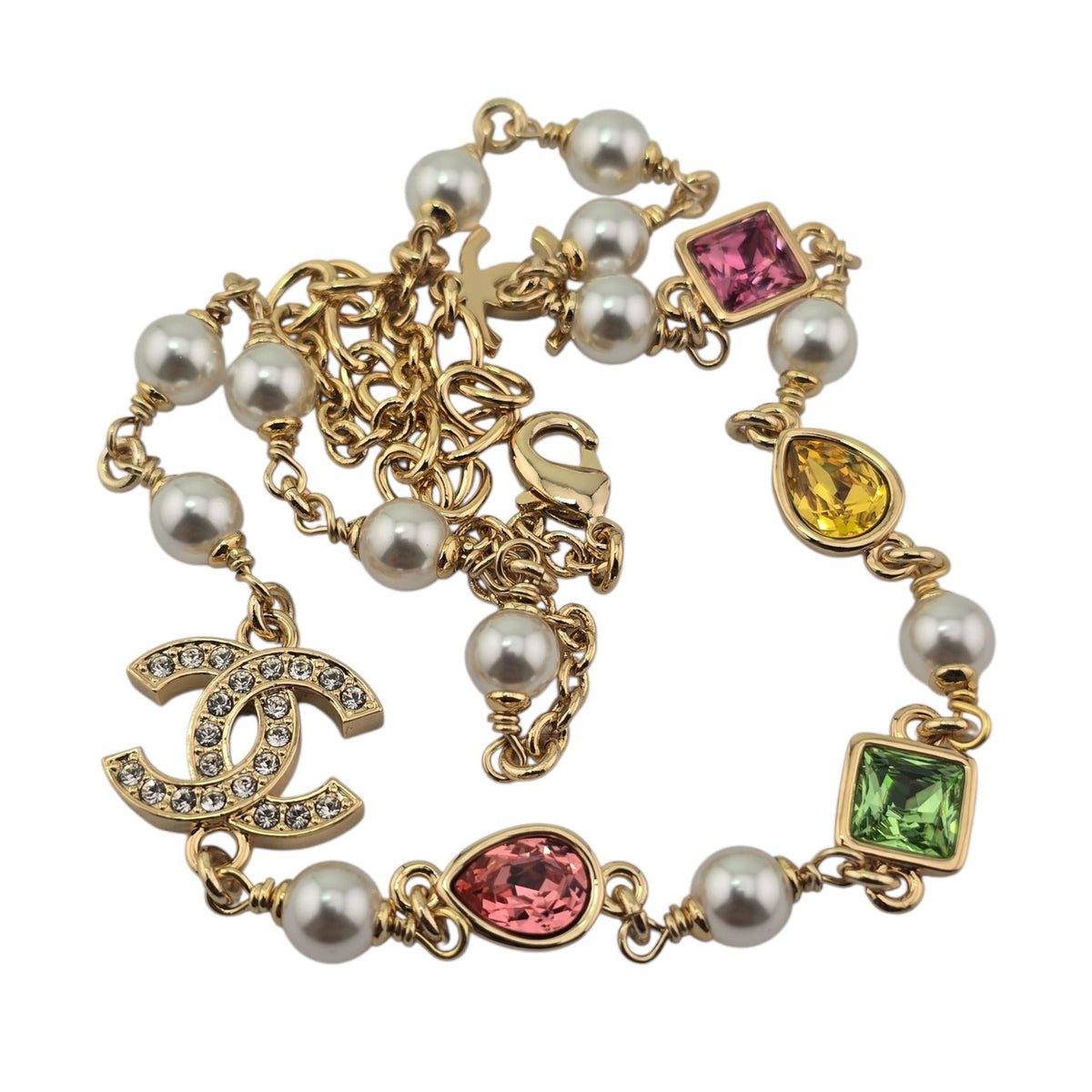 Chanel CC Gold Multicoloured Necklace 2026 CHANEL