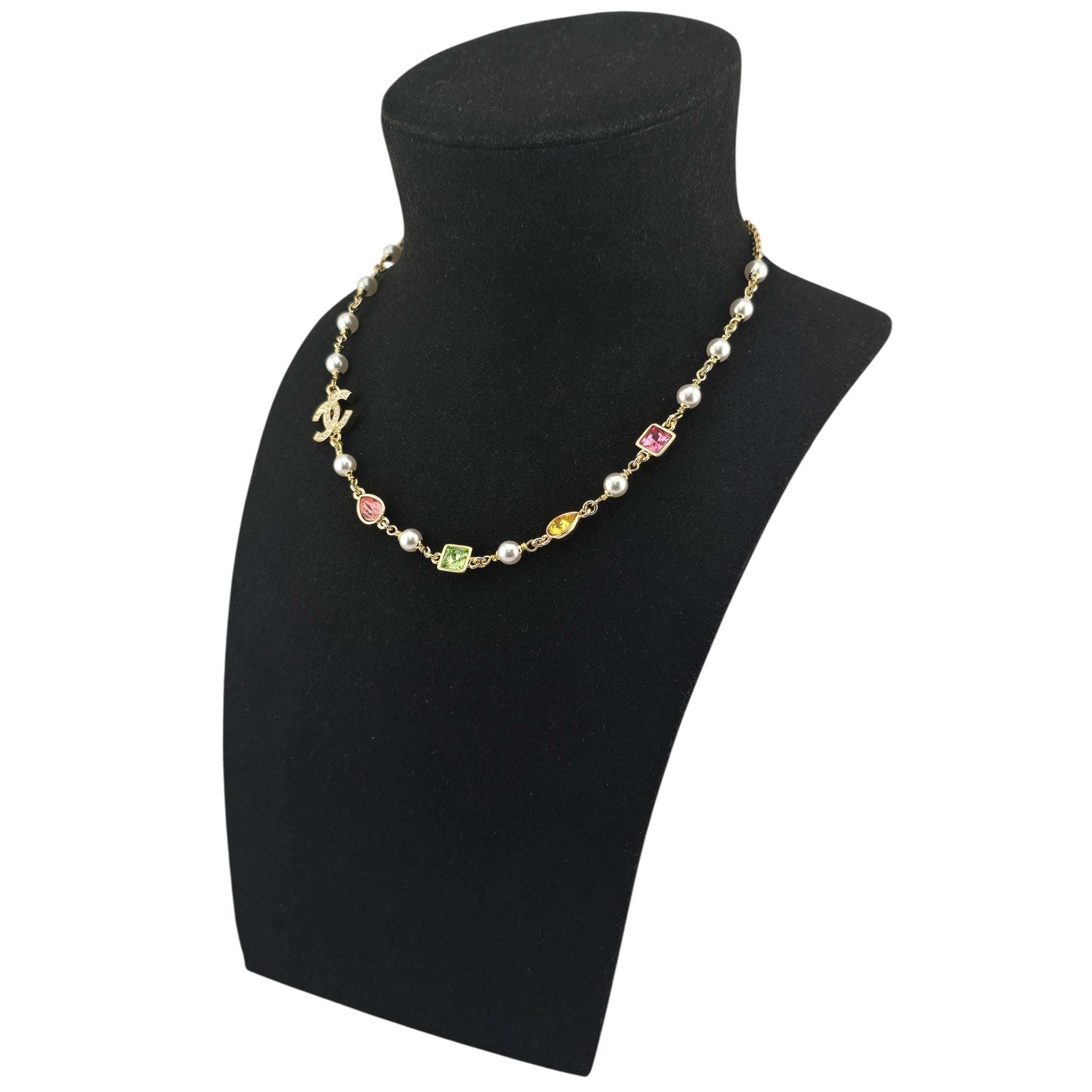 Chanel CC Gold Multicoloured Necklace 2026 CHANEL