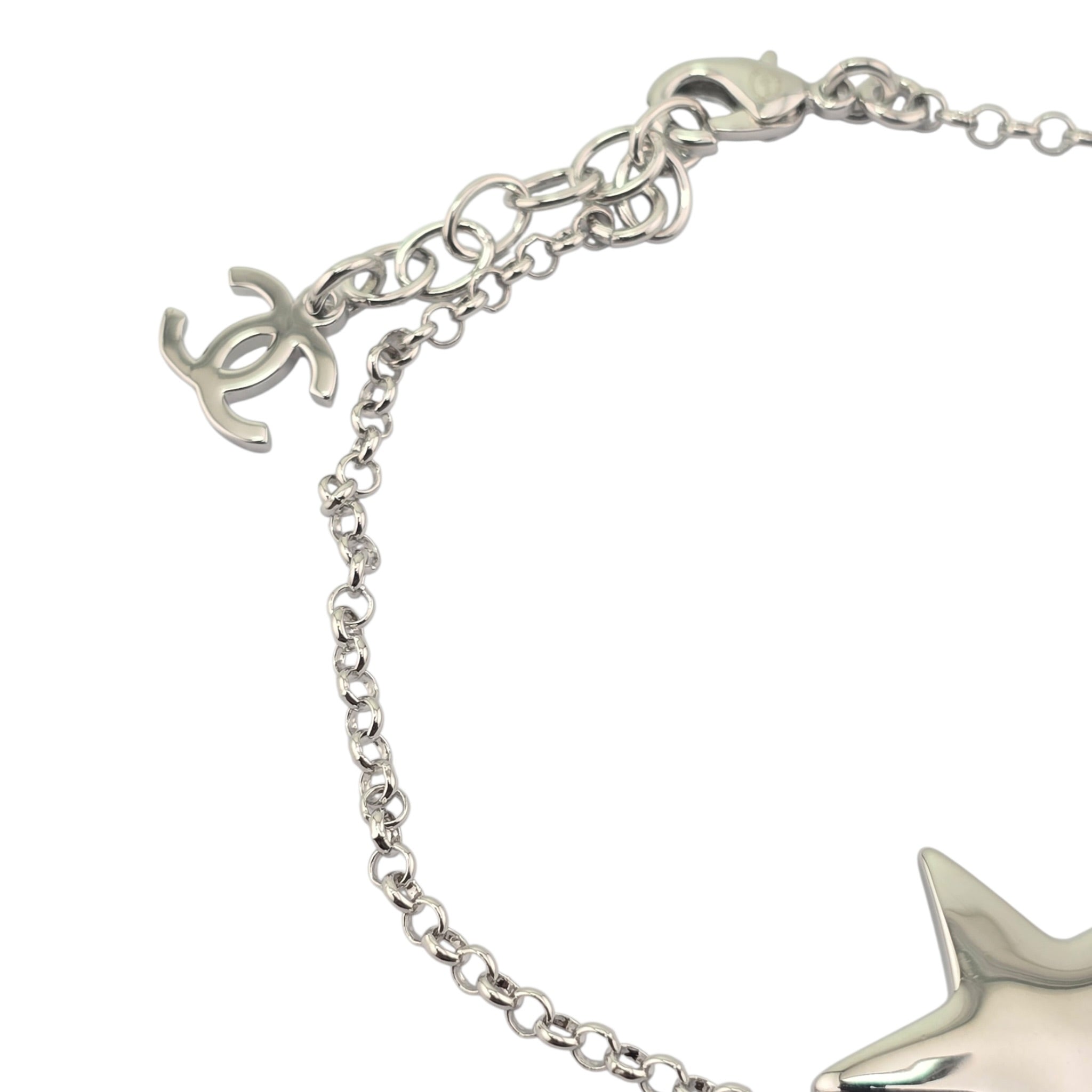 Chanel CC Silver Star Bracelet 2026 CHANEL