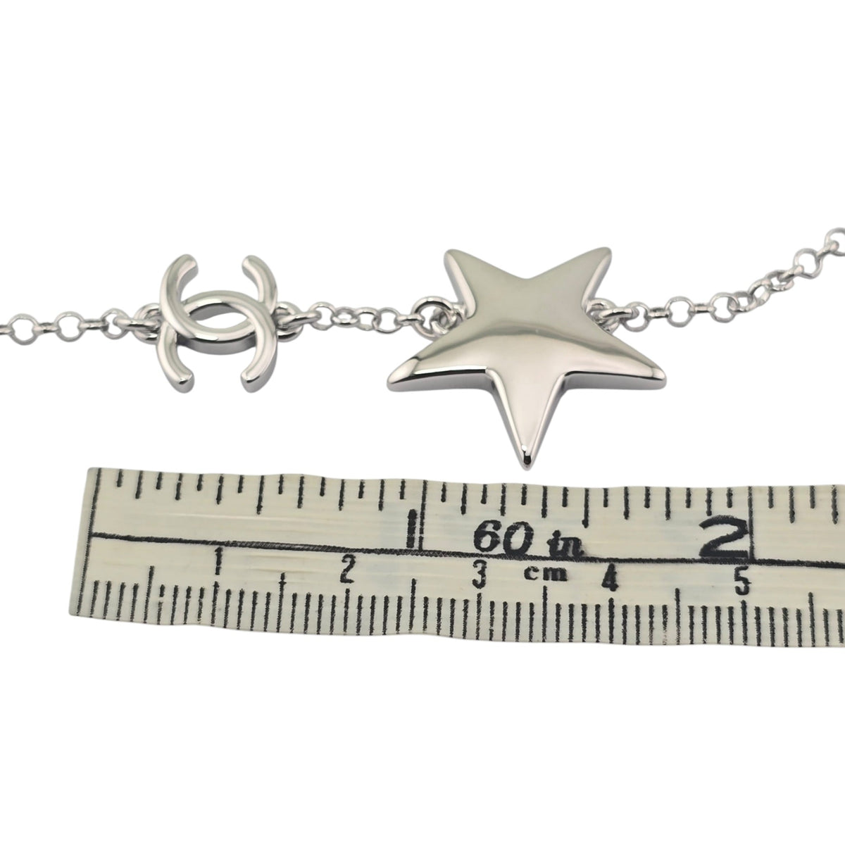 Chanel CC Silver Star Bracelet 2026 CHANEL