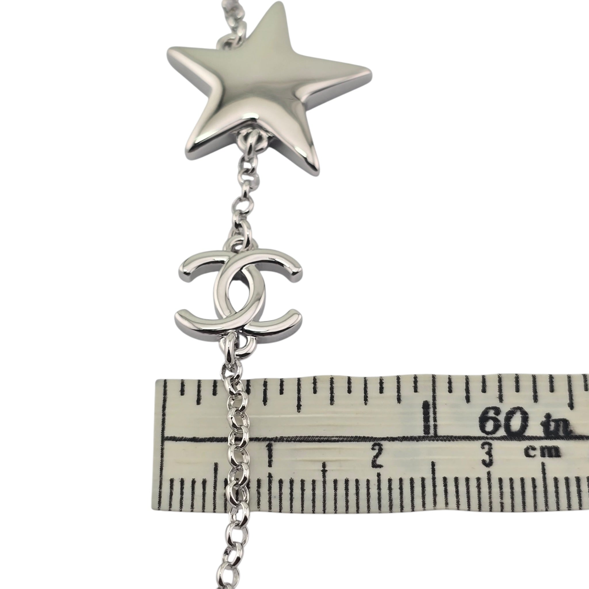 Chanel CC Silver Star Bracelet 2026 CHANEL