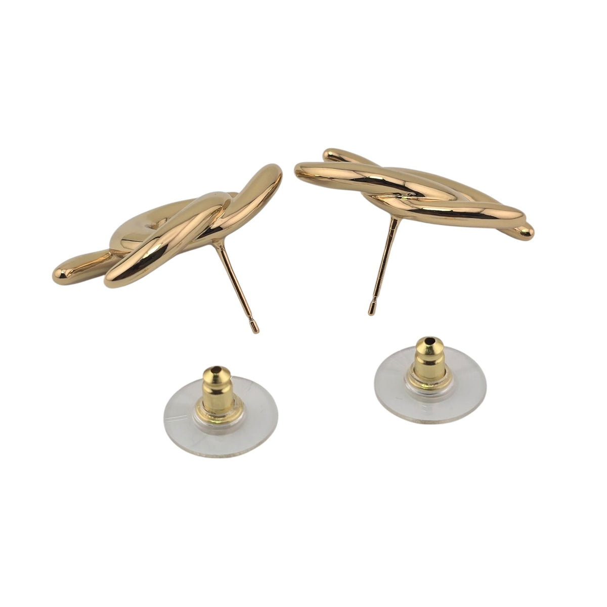 Chanel CC Gold Stud Multicoloured Crystal Earrings 2026 CHANEL