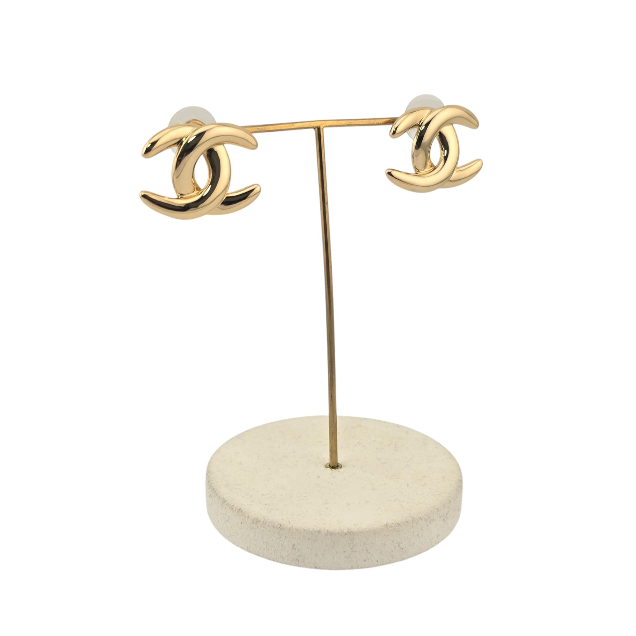 Chanel CC Gold Stud Multicoloured Crystal Earrings 2026 CHANEL