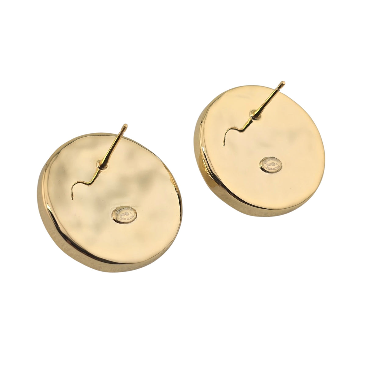 Chanel CC Gold Pearly White Round Stud Earrings 2026 CHANEL