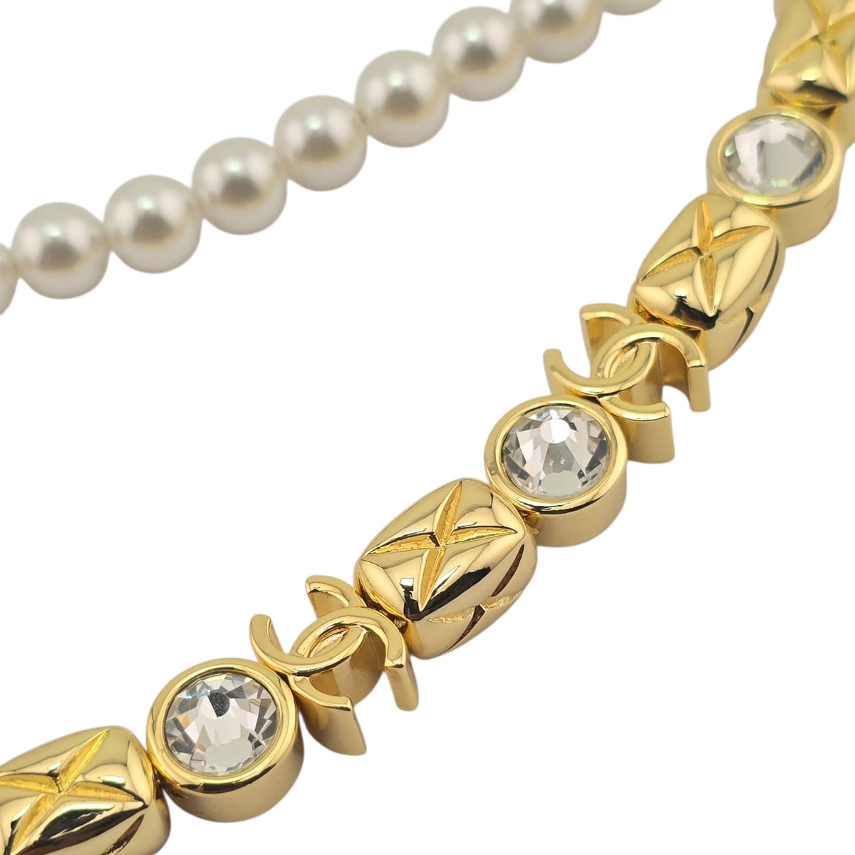 Chanel CC Faux Pearl Gold Long Necklace 2026 CHANEL