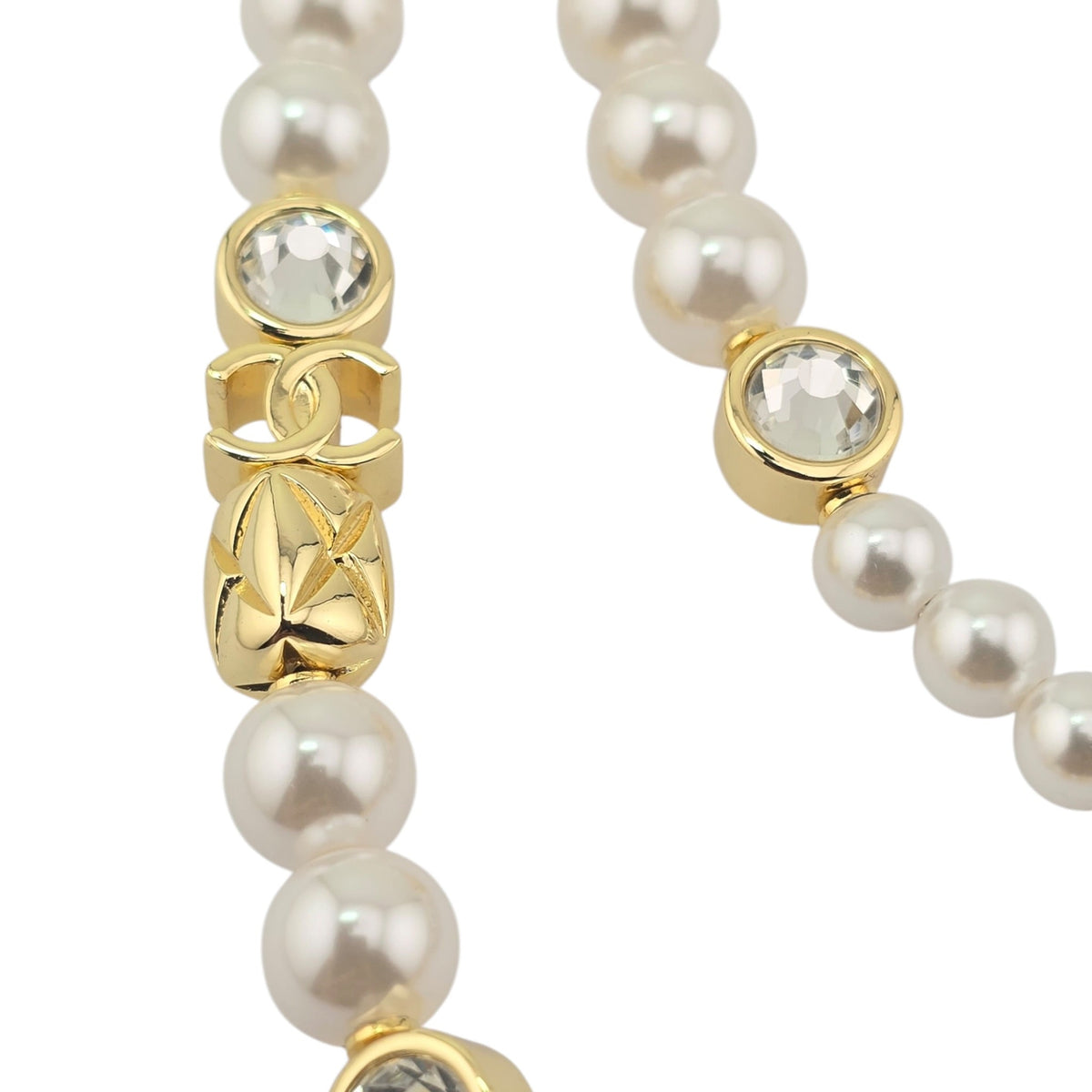 Chanel CC Faux Pearl Gold Long Necklace 2026 CHANEL