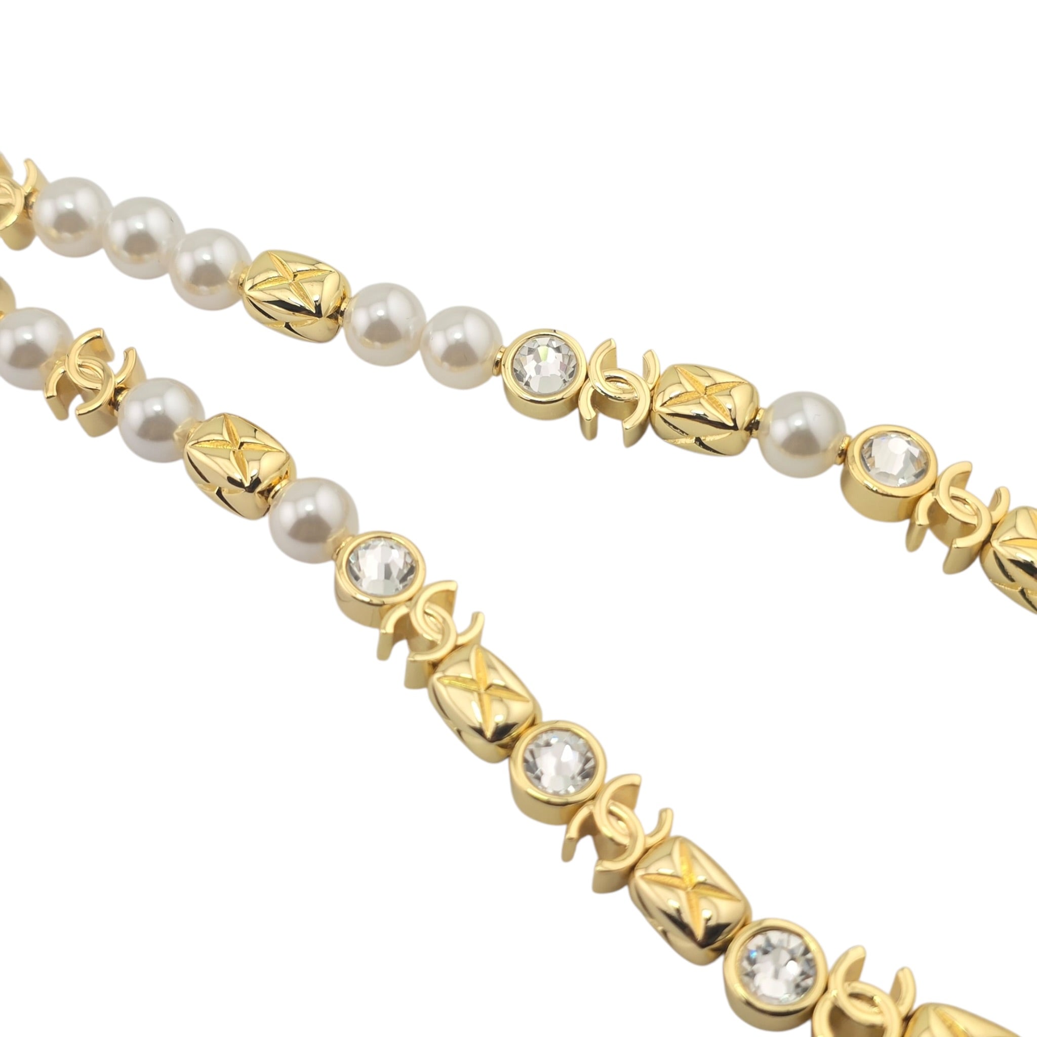 Chanel CC Faux Pearl Gold Long Necklace 2026 CHANEL