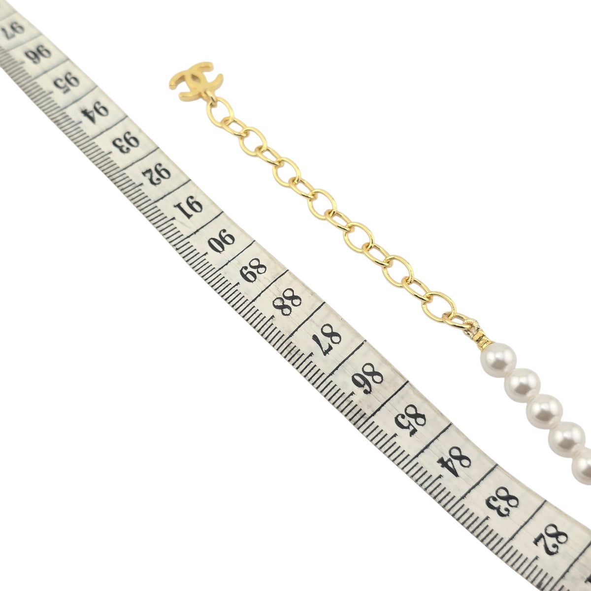 Chanel CC Faux Pearl Gold Long Necklace 2026 CHANEL