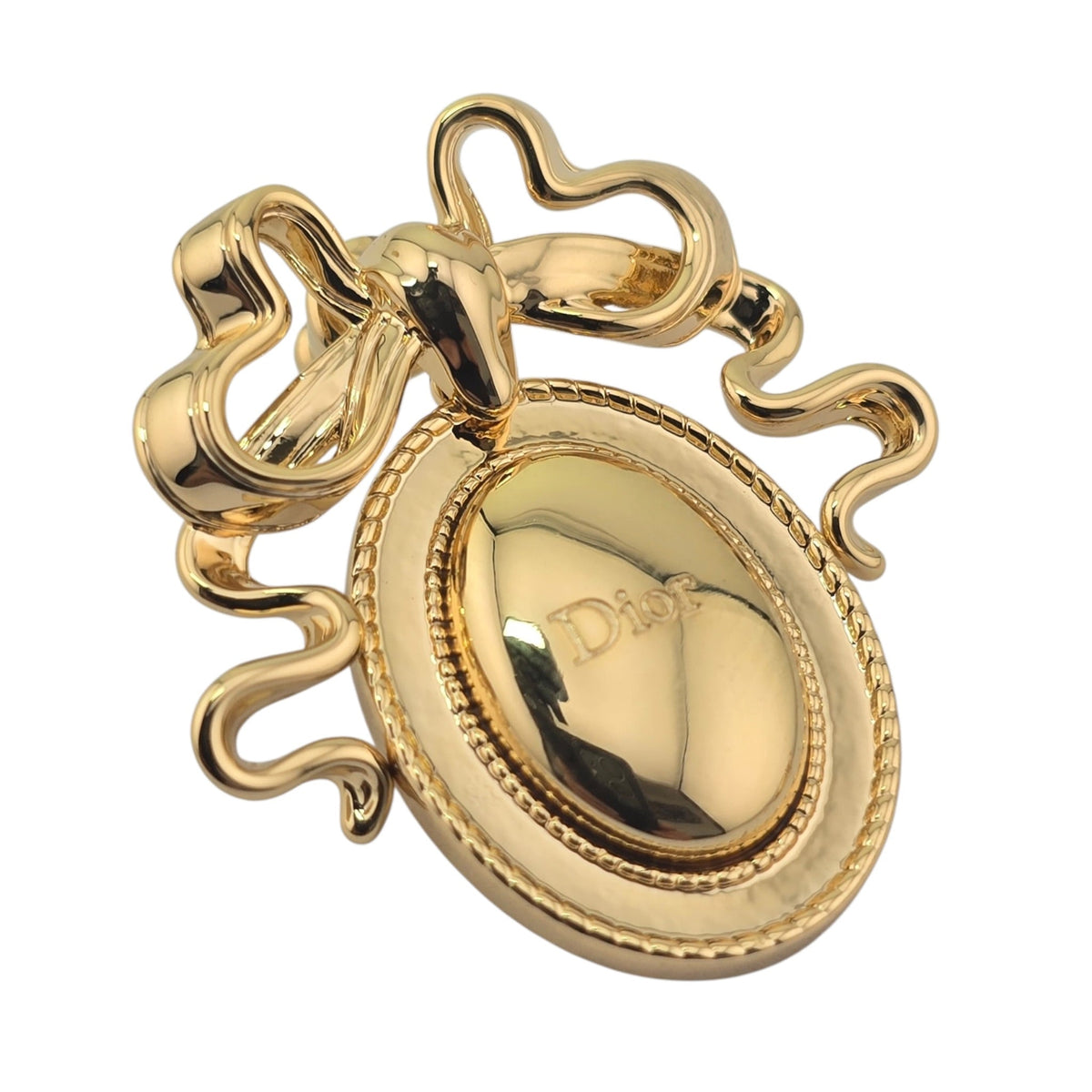 Christian Dior Médaillon Oval Earrings Gold-Finish Metal DIOR