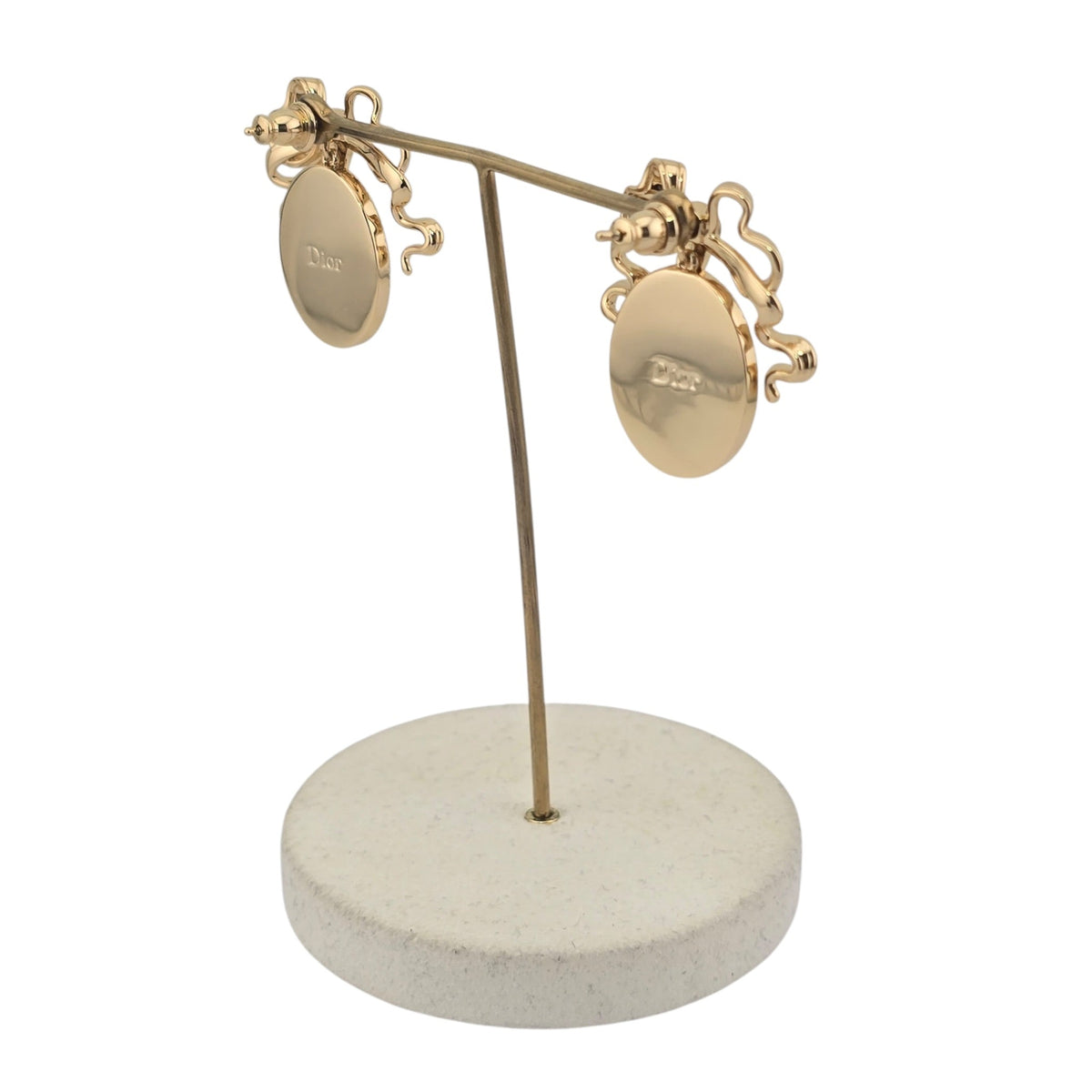 Christian Dior Médaillon Oval Earrings Gold-Finish Metal DIOR