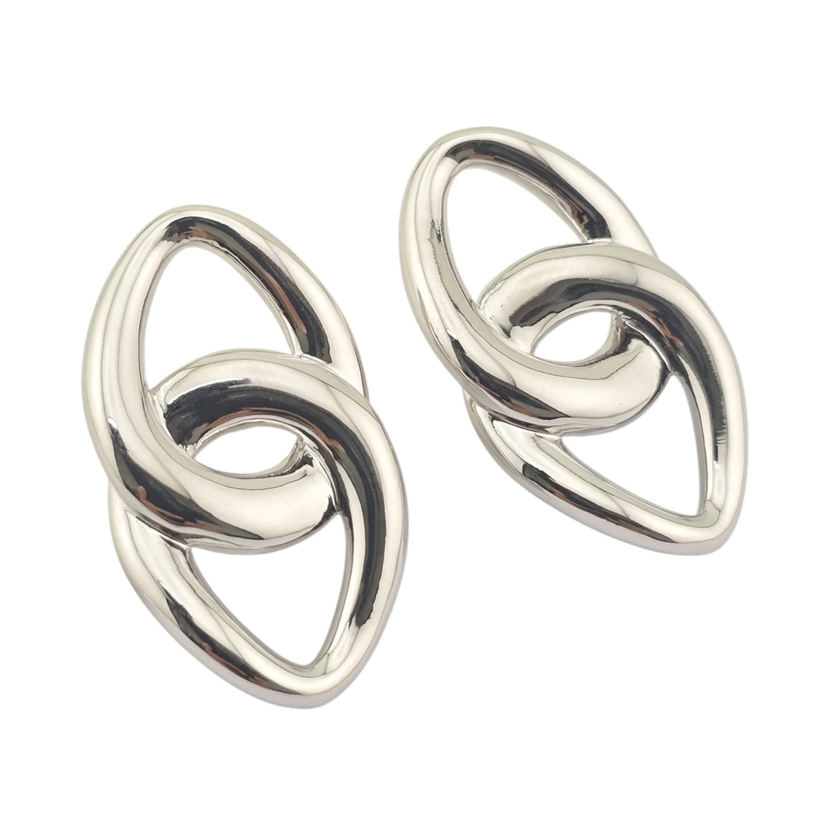Chanel Silver CC Stud Earrings 2026 CHANEL