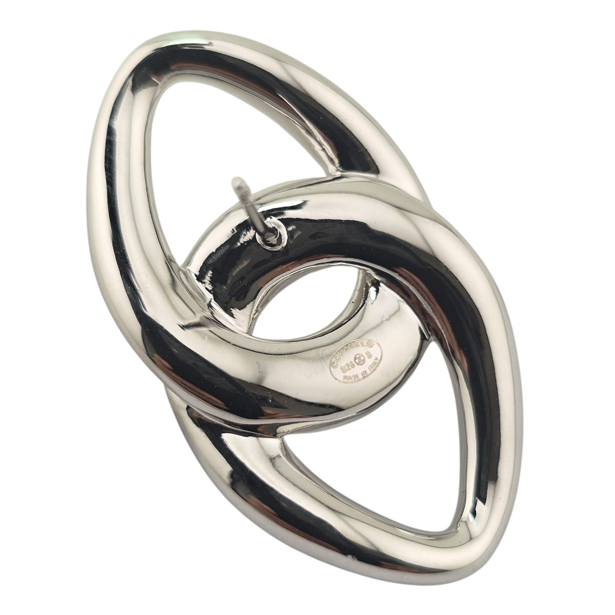 Chanel Silver CC Stud Earrings 2026 CHANEL