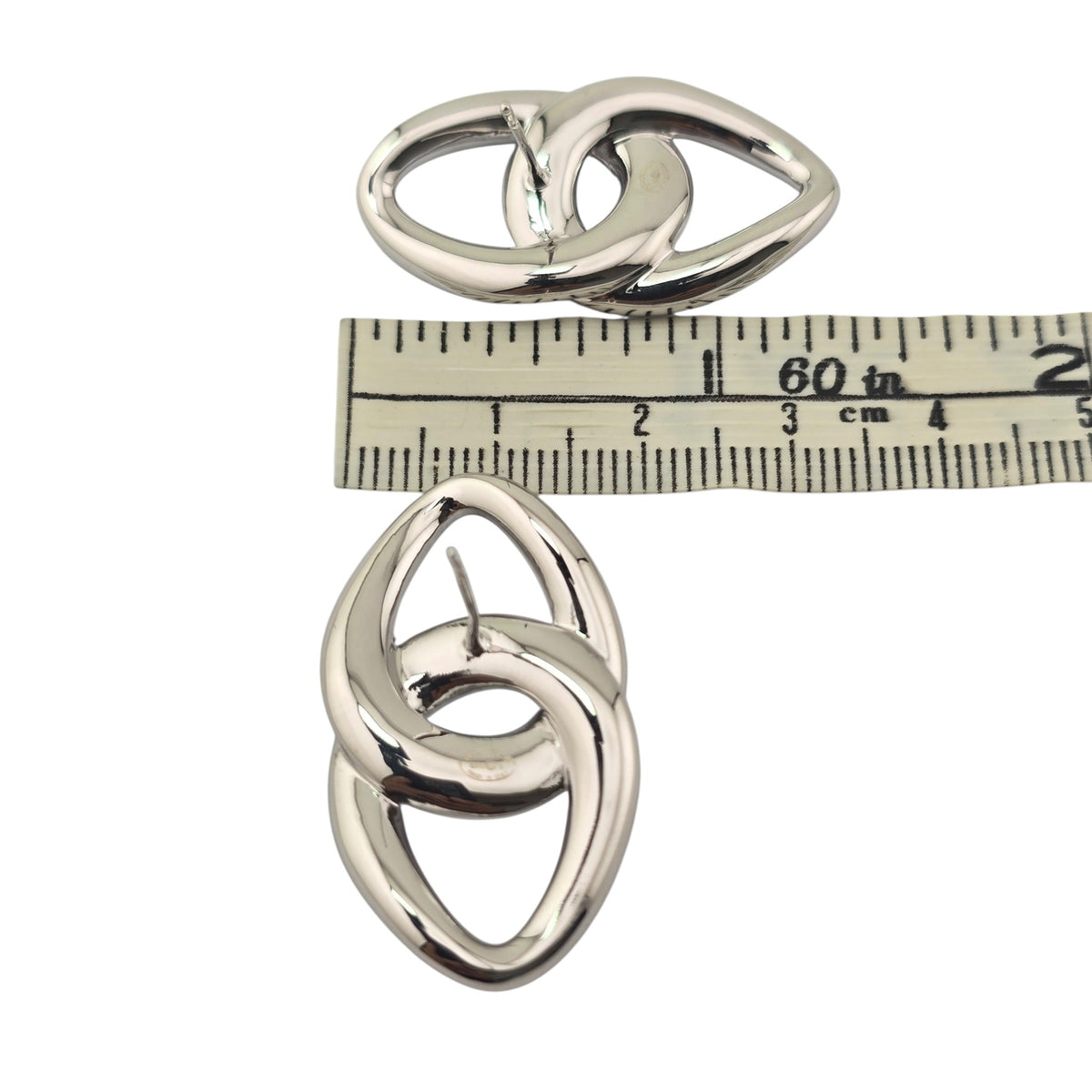 Chanel Silver CC Stud Earrings 2026 CHANEL