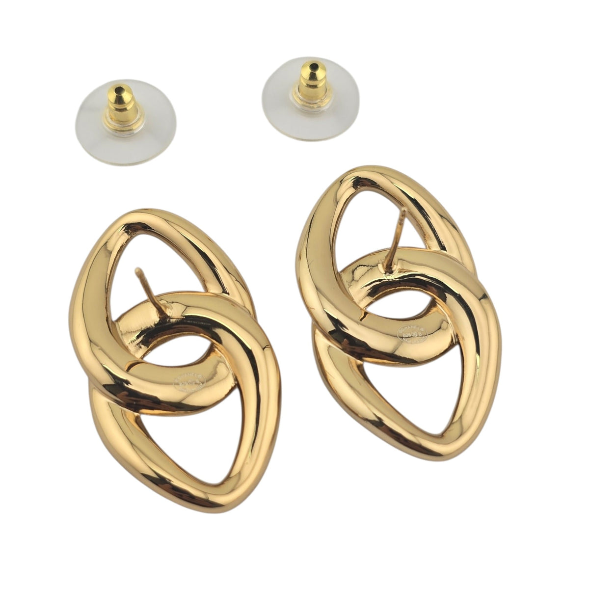 Chanel Gold CC Stud Earrings 2026 CHANEL