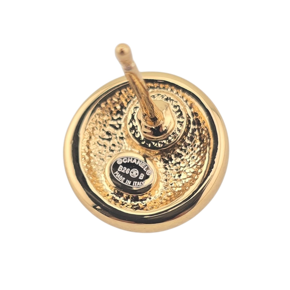 Chanel CC Metal Resin 3 Piece Earrings Gold Black 2026 CHANEL