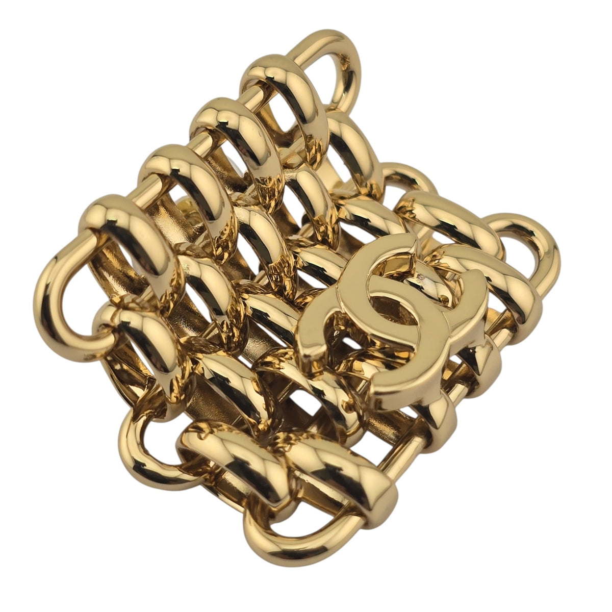 Chanel CC Gold Square Earrings 2026 CHANEL