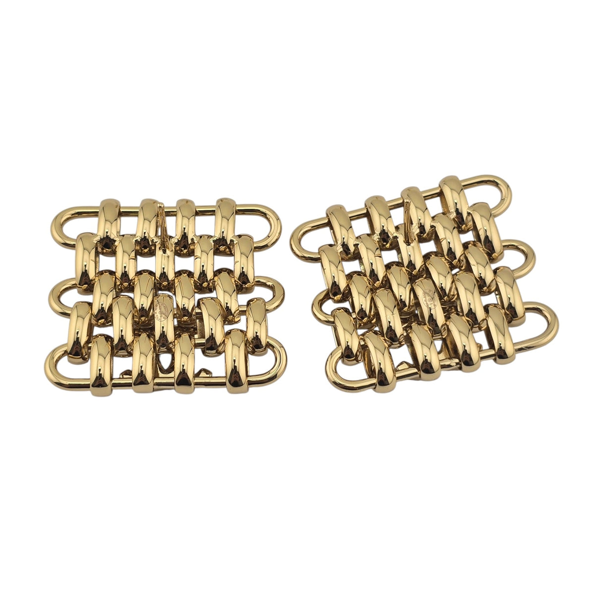 Chanel CC Gold Square Earrings 2026 CHANEL