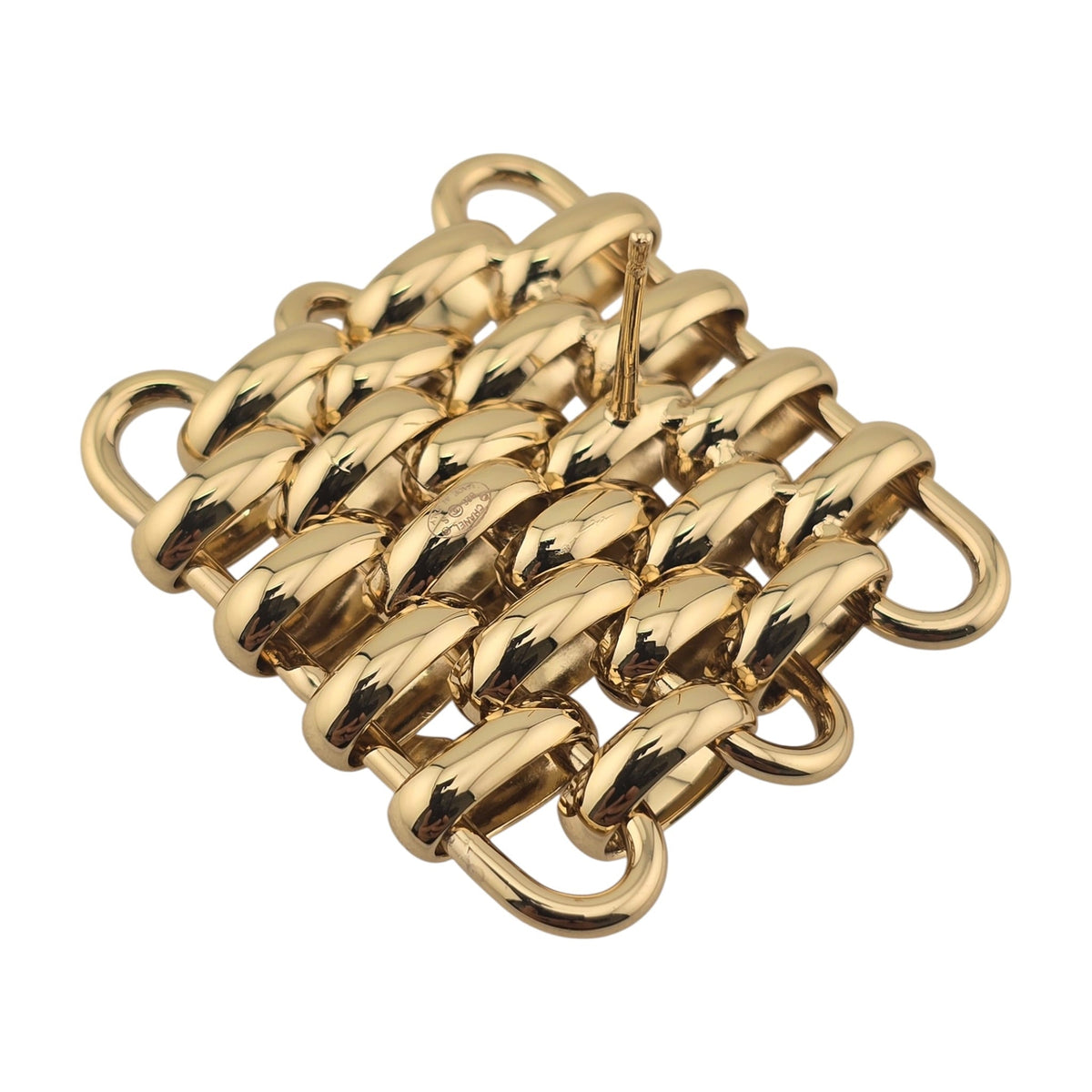 Chanel CC Gold Square Earrings 2026 CHANEL