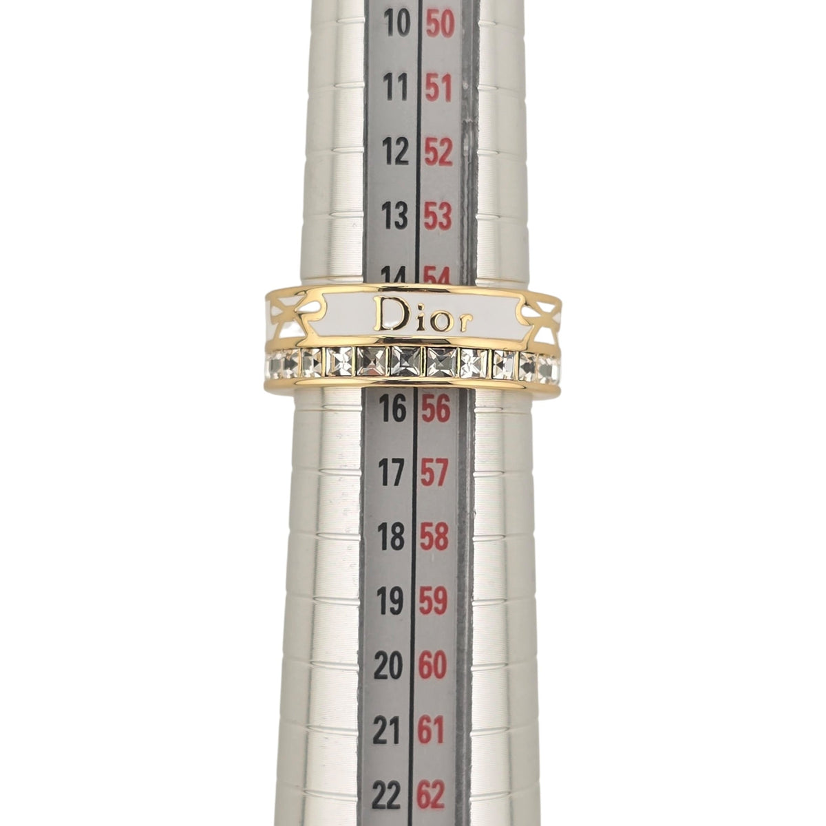 Christian Dior Night Code Gold White Enamel Ring DIOR