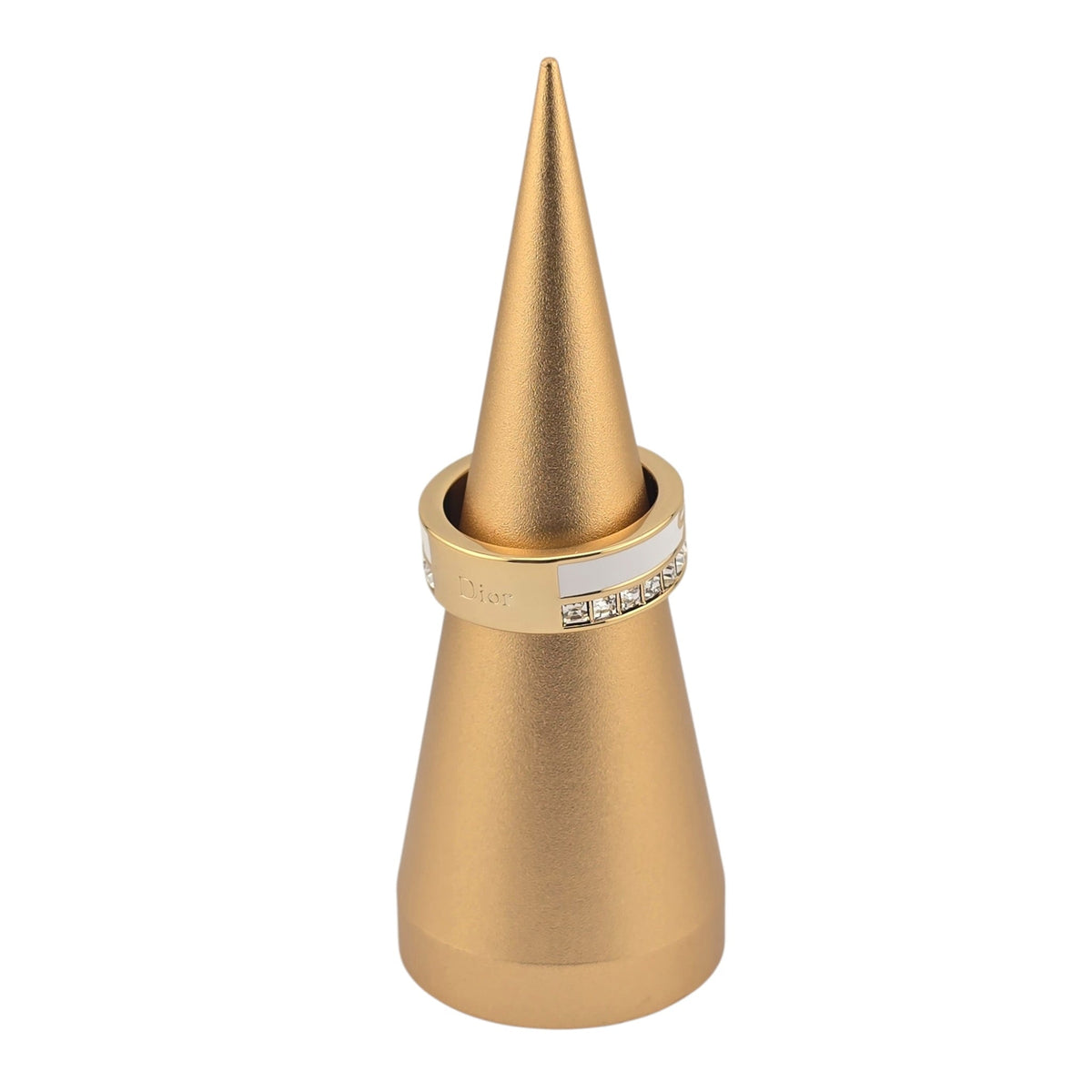 Christian Dior Night Code Gold White Enamel Ring DIOR