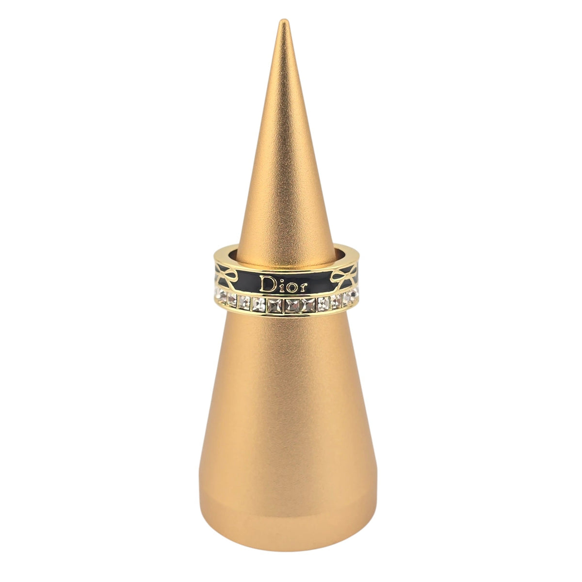 Christian Dior Night Code Gold Black Enamel Ring Bijoux Heaven