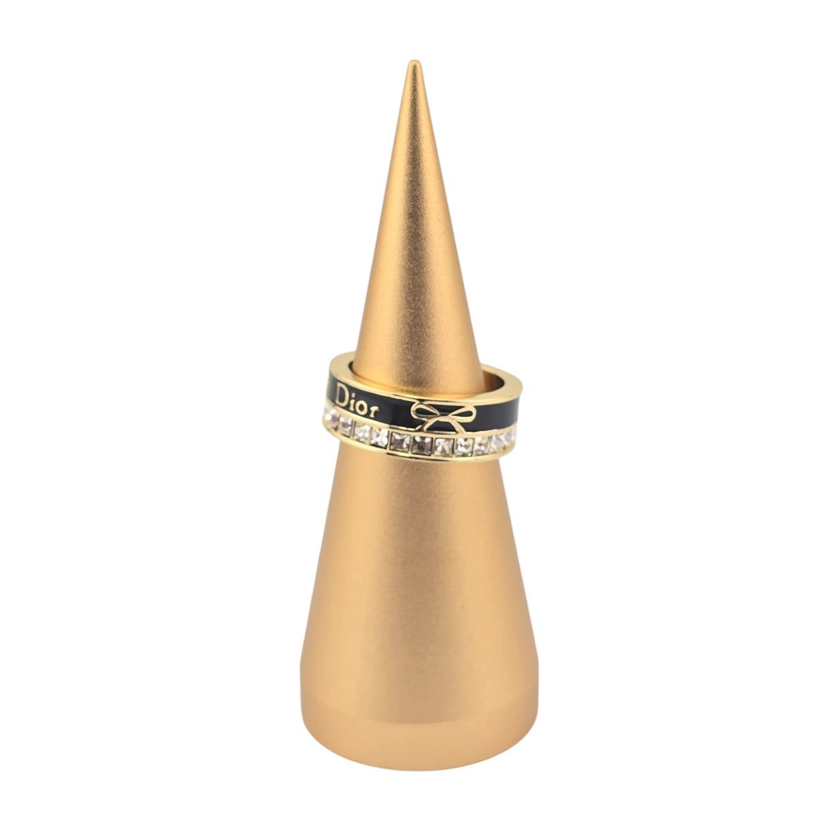 Christian Dior Night Code Gold Black Enamel Ring Bijoux Heaven