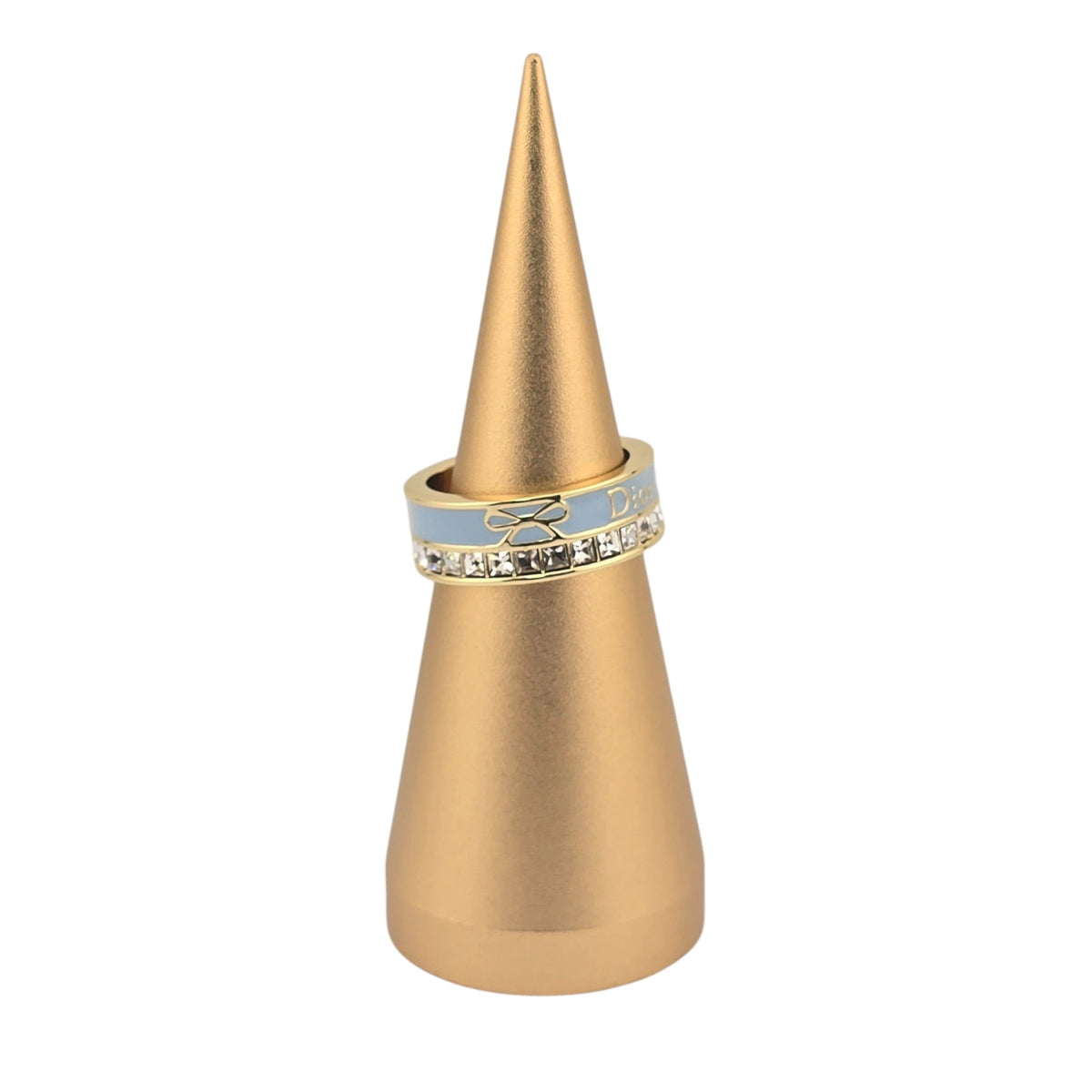 Christian Dior Night Code Gold Blue Enamel Ring DIOR
