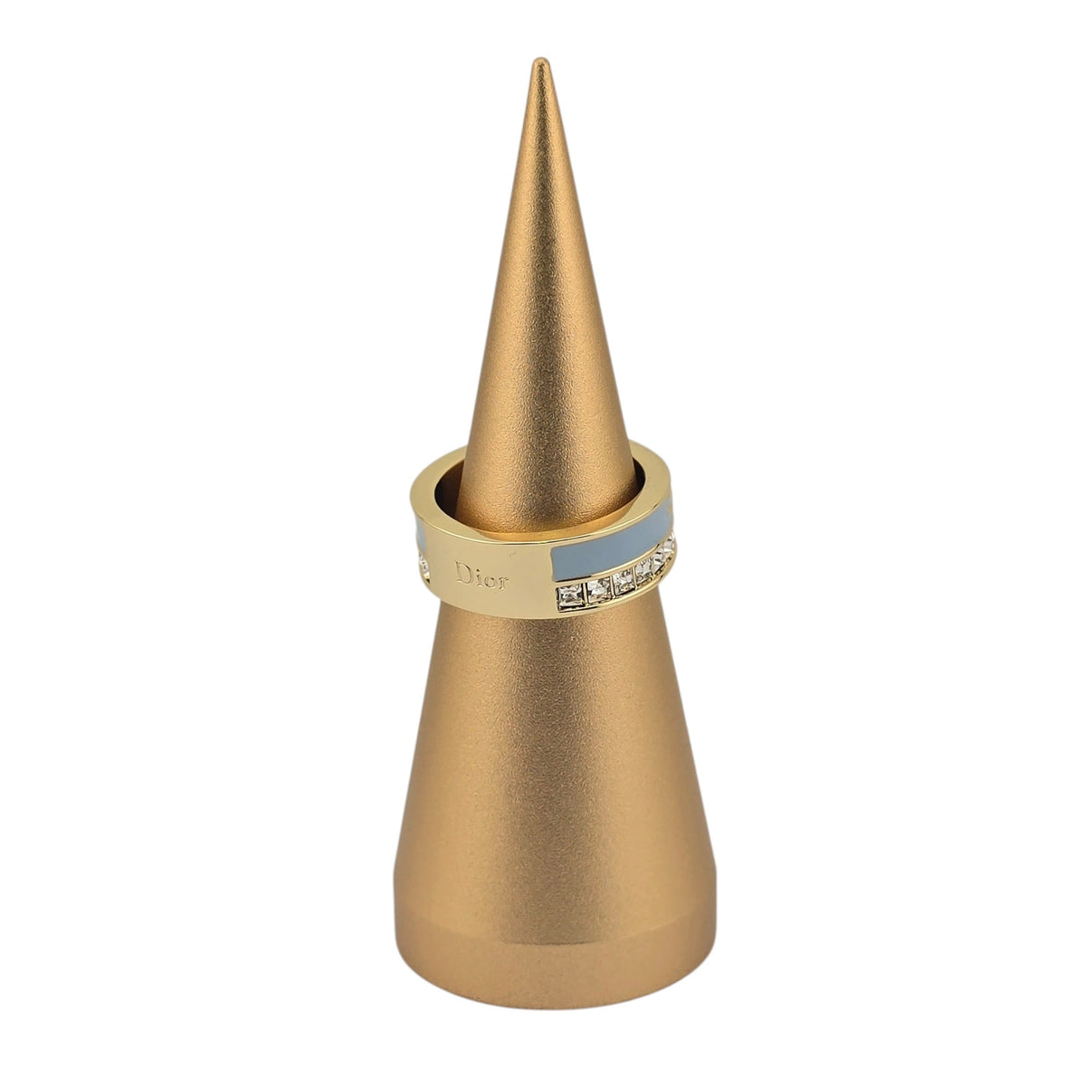 Christian Dior Night Code Gold Blue Enamel Ring DIOR