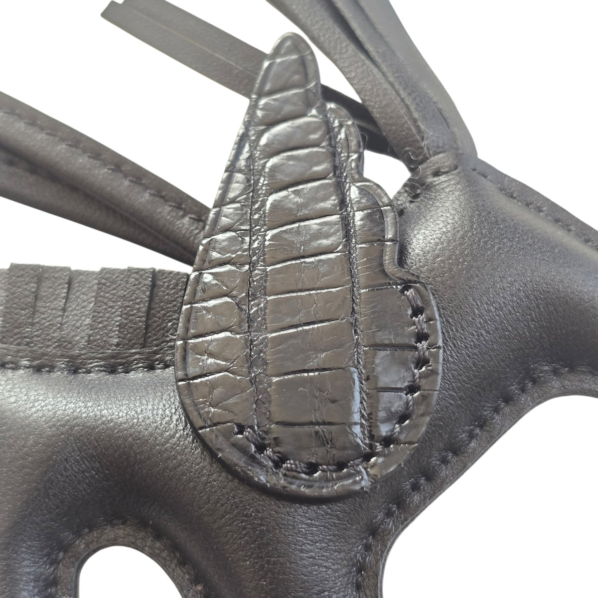 Hermès Rodeo Pegase So Noir Black Leather Alligator Touch PM HERMES