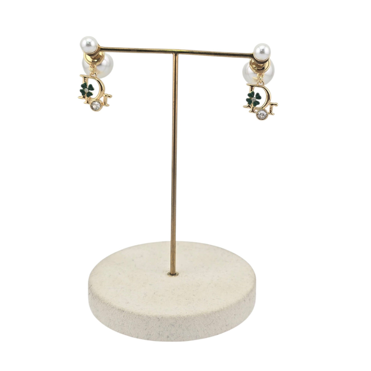 Christian Dior Precious Clover Pearl Tribales Earrings DIOR