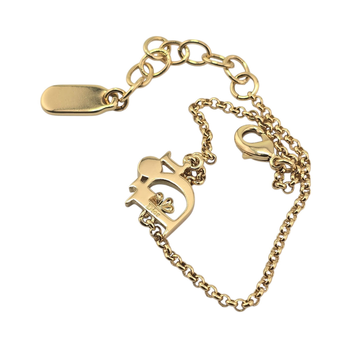 Christian Dior Precious Clover Gold Green Bracelet DIOR