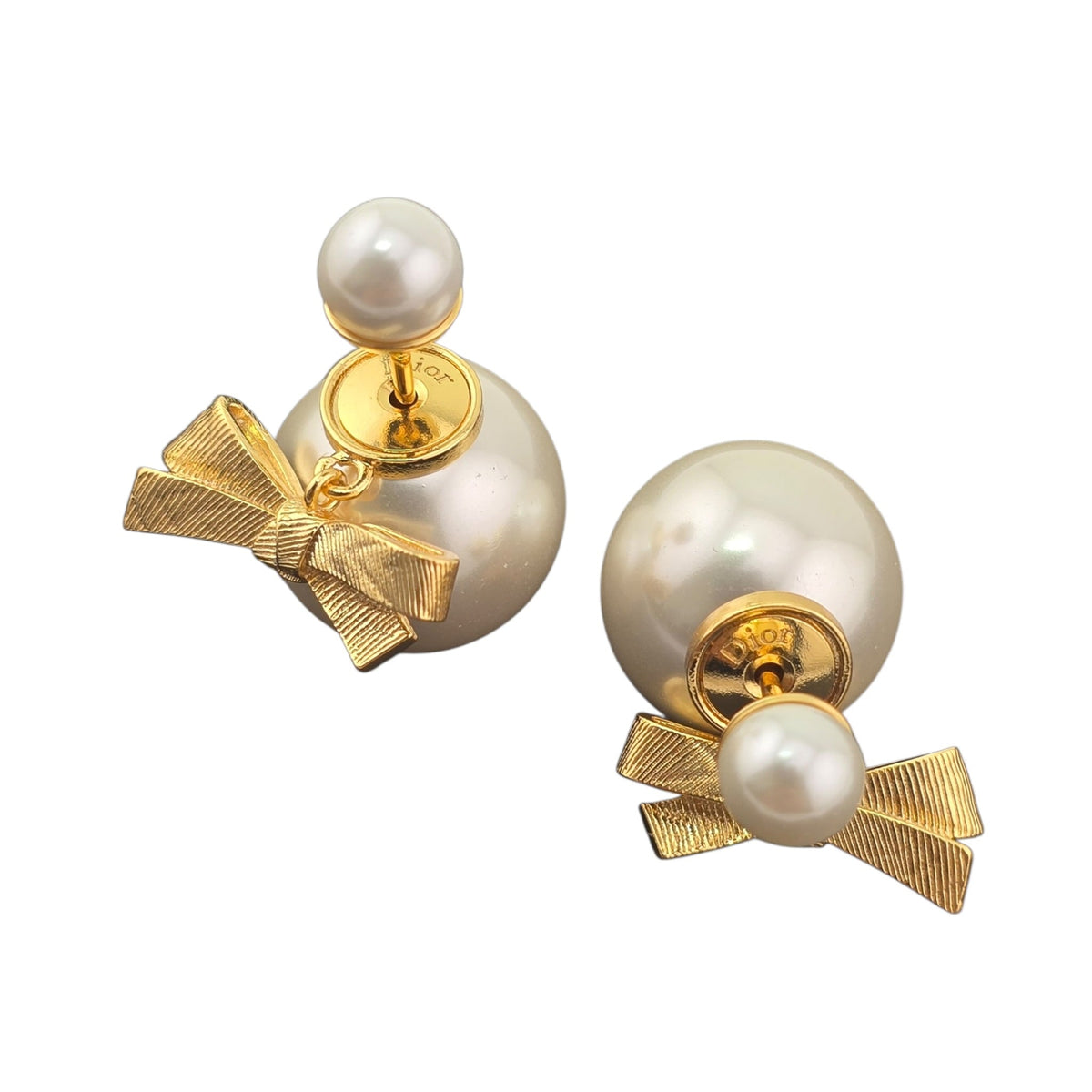 Christian Dior CD Bow Tribales Earrings DIOR