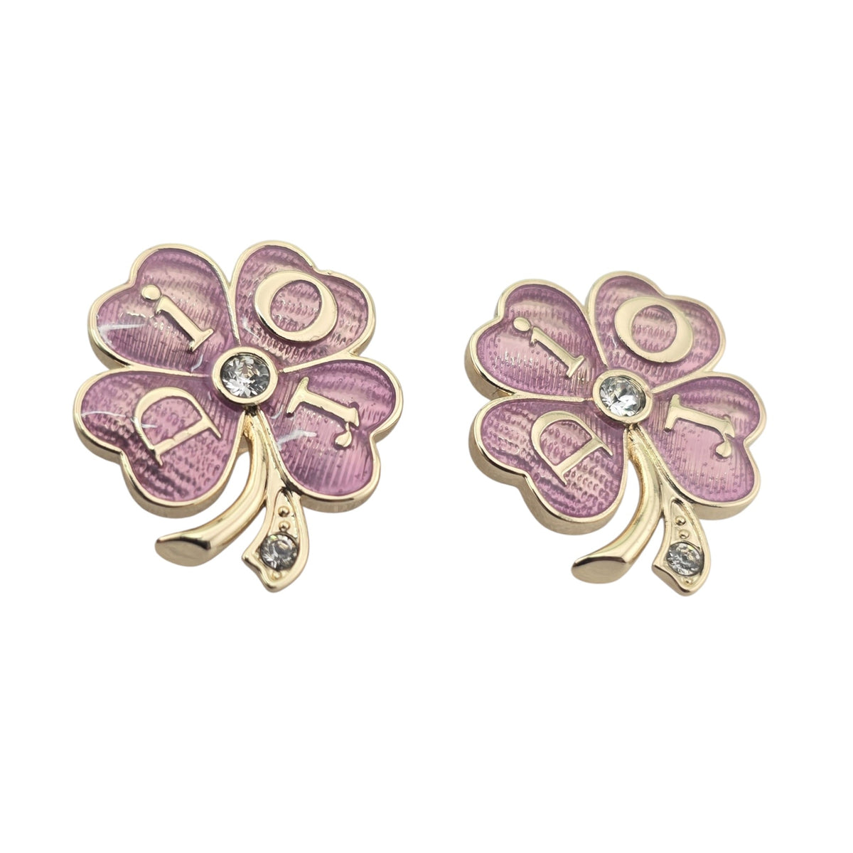Christian Dior Floral Clover Stud Earrings DIOR