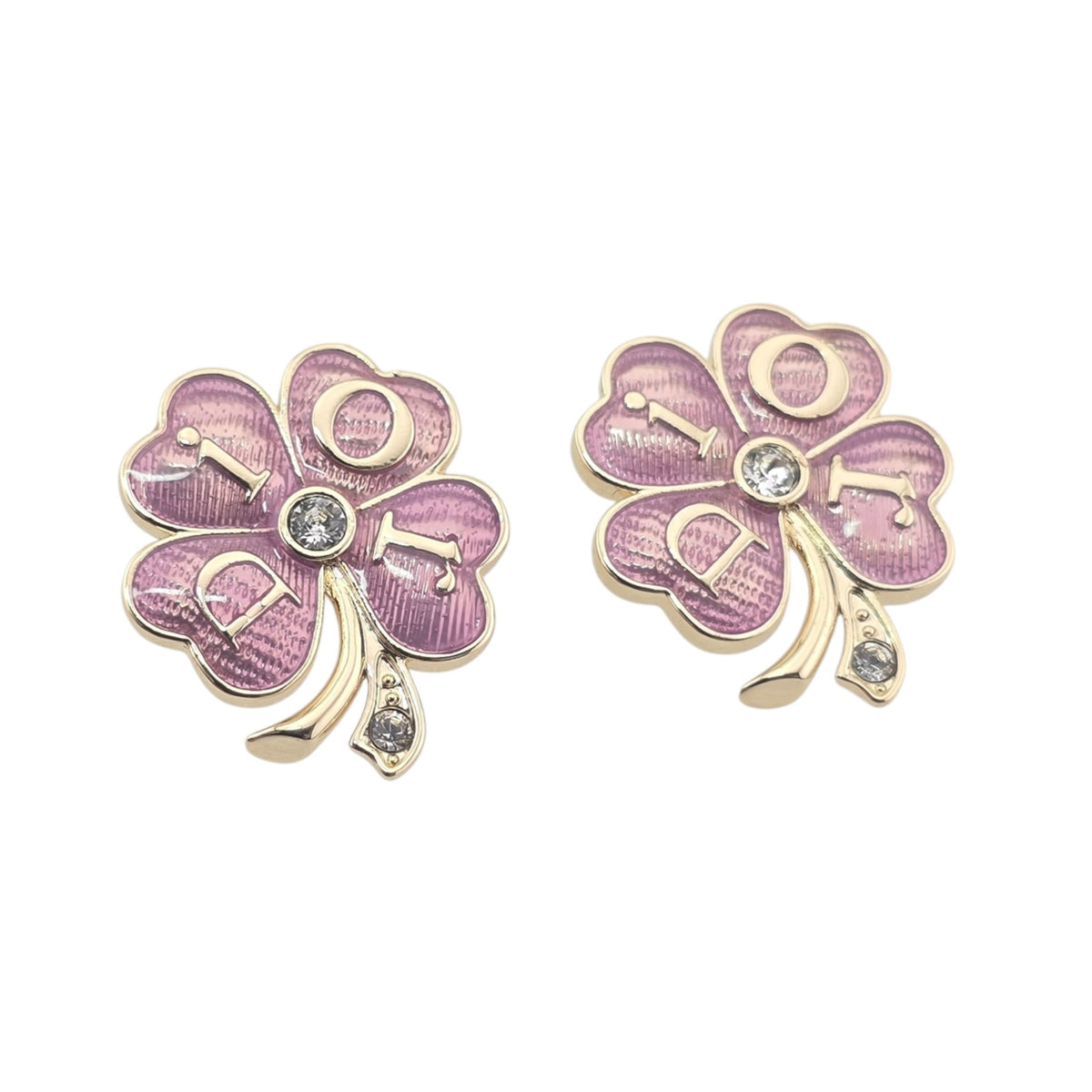 Christian Dior Floral Clover Stud Earrings DIOR